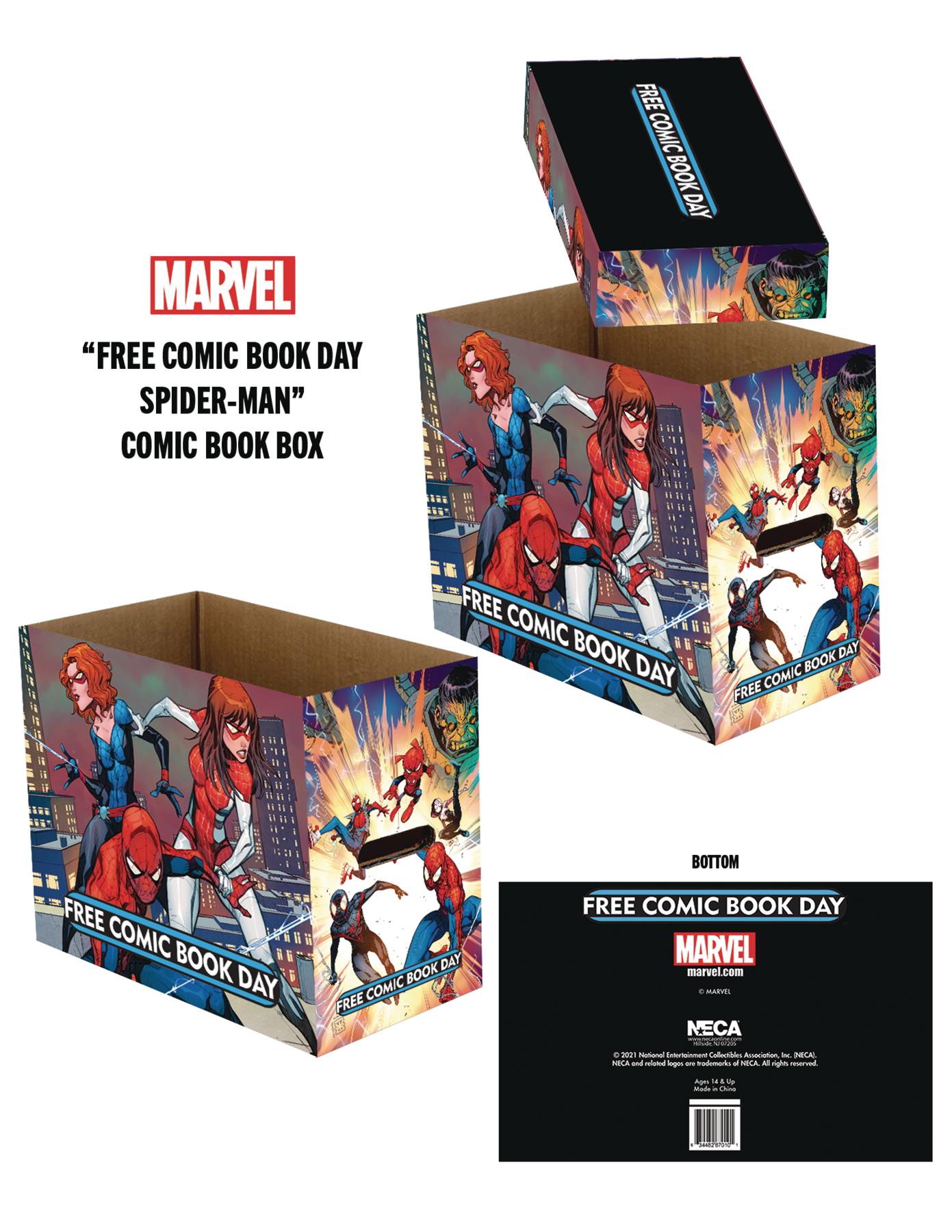 FCBD MARVEL SPIDER-MAN 5PK SHORT COMIC STORAGE BOX (Net)