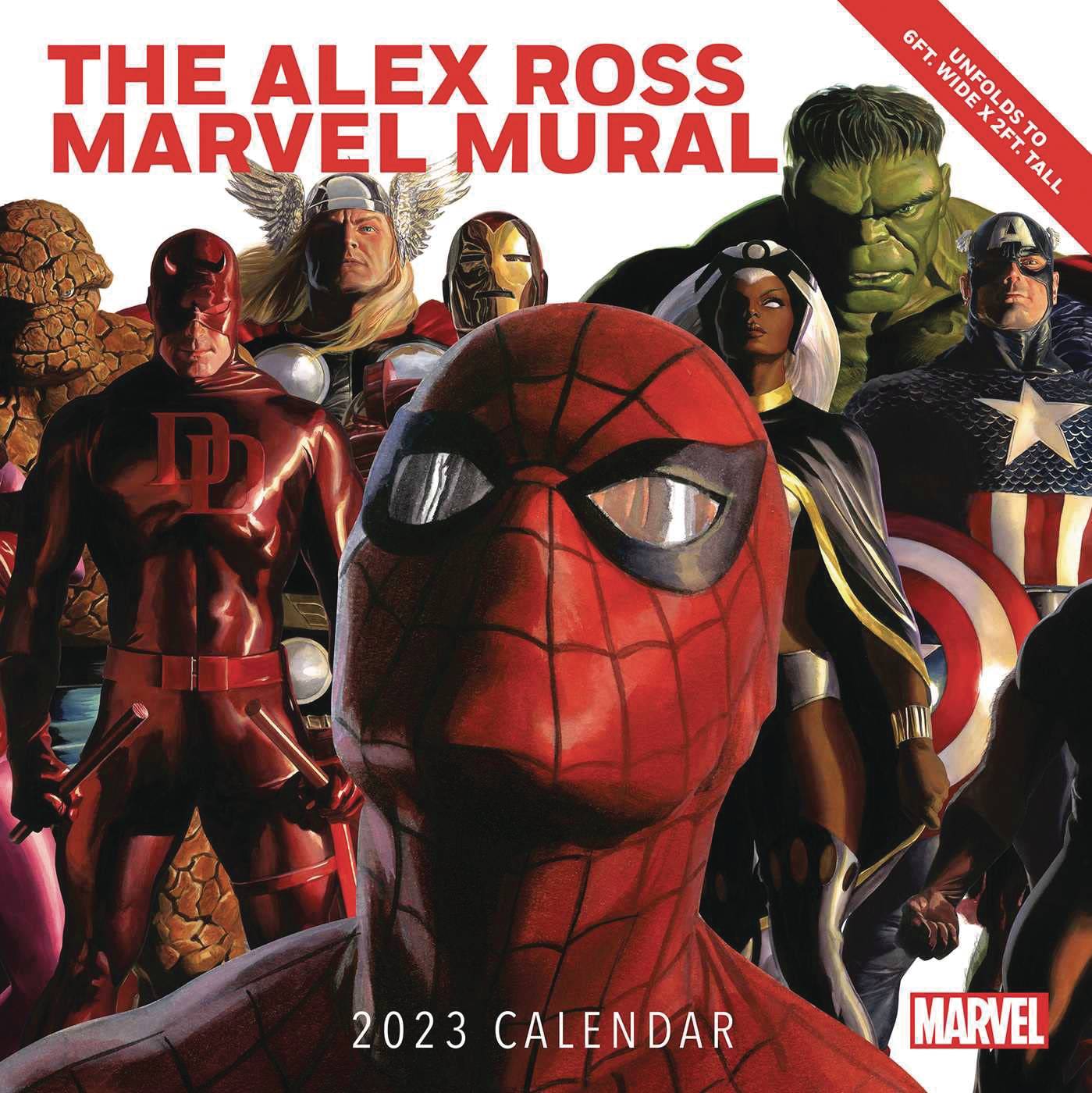 ALEX ROSS MARVEL MURAL 2023 OVERSIZED WALL CALENDAR
