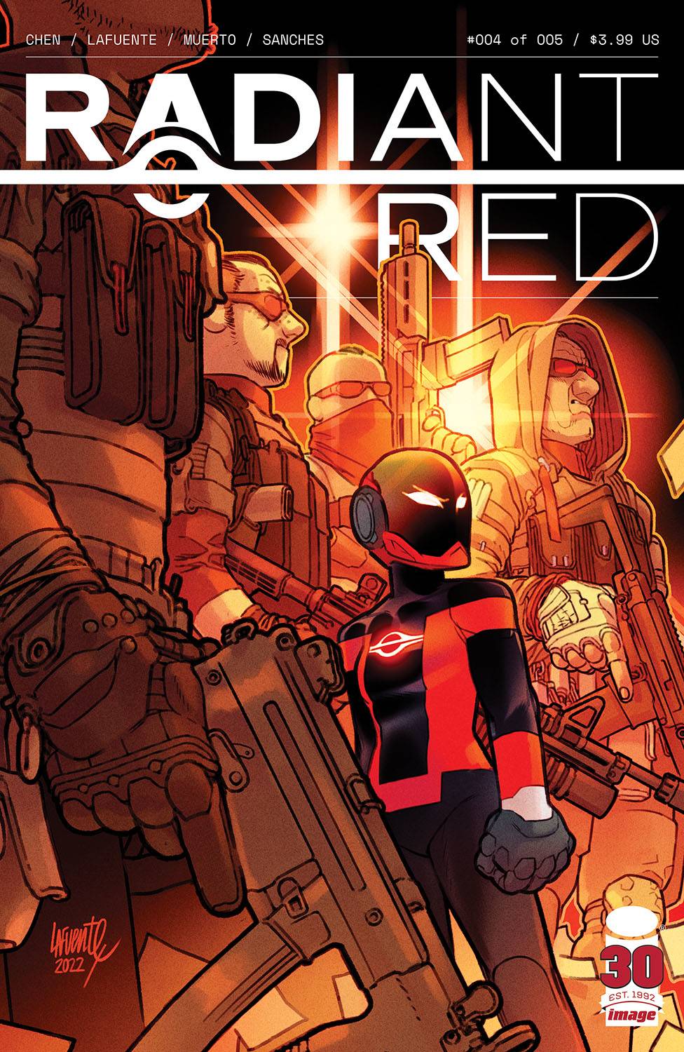 RADIANT RED #4 (OF 5) CVR A LAFUENTE & MUERTO
