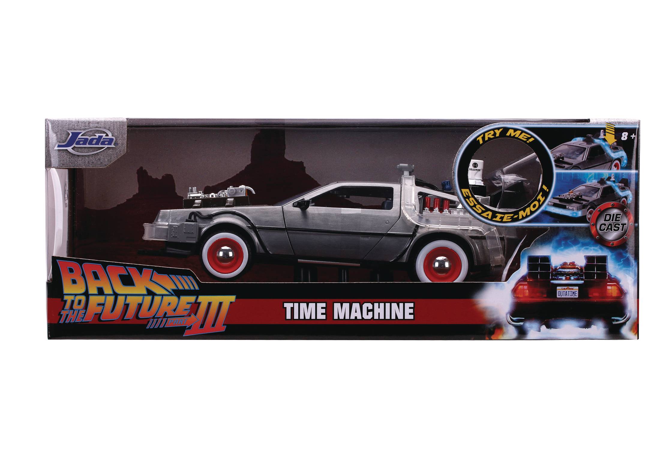 BTTF PART III TIME MACHINE W/ LIGHT 1/24 VEHICLE