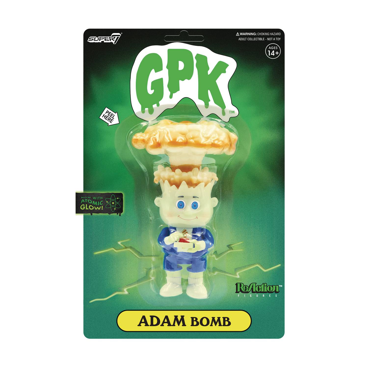 GARBAGE PAIL KIDS ADAM BOMB GLOW REACTION FIGURE