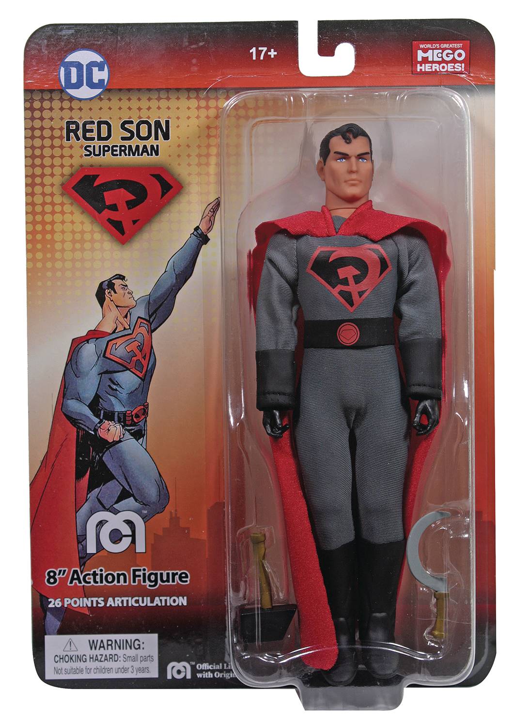 MEGO DC HEROES RED SON SUPERMAN PX 8IN AF