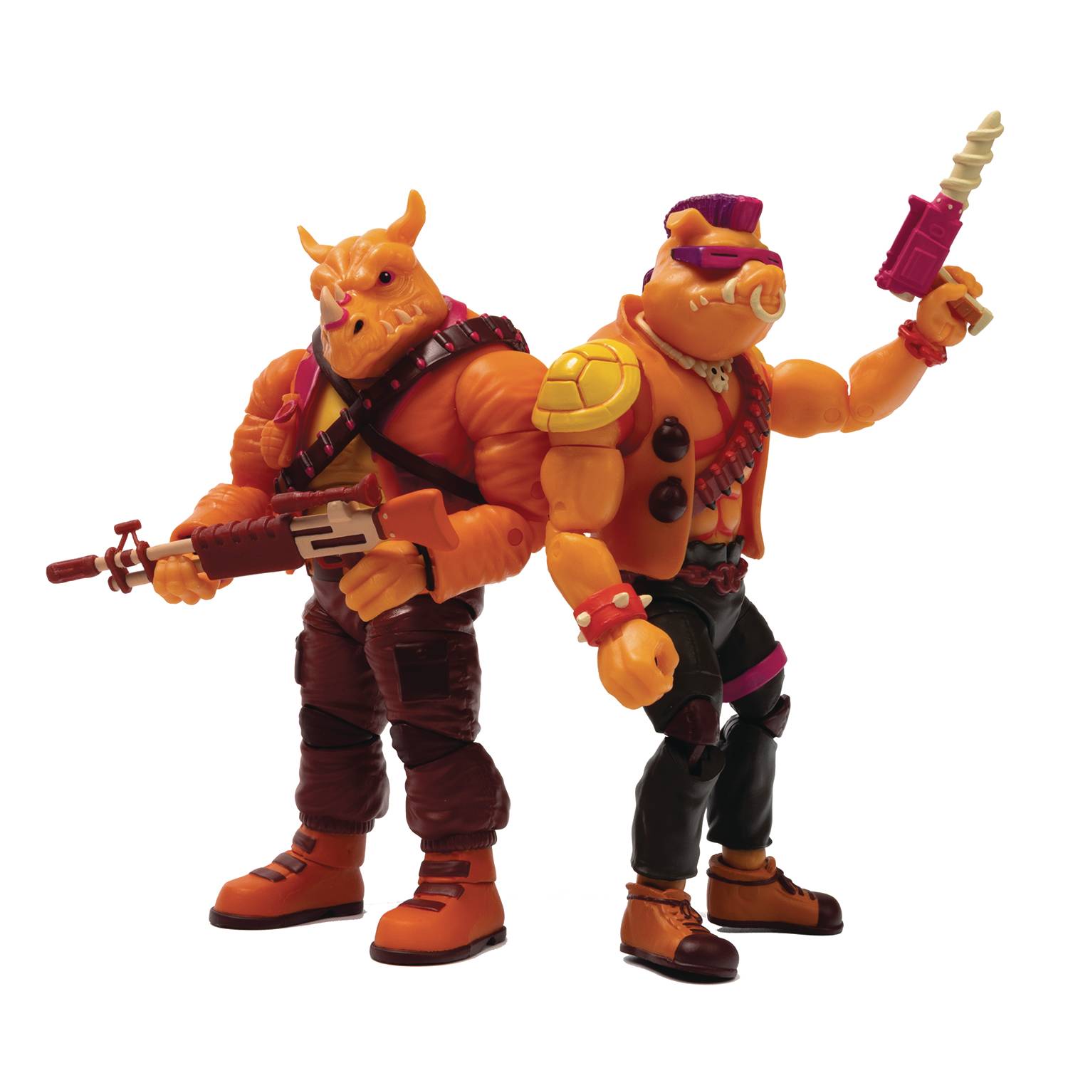 SDCC 2022 BST AXN TMNT ARCADE BEBOP & ROCKSTEADY PX AF 2PK (