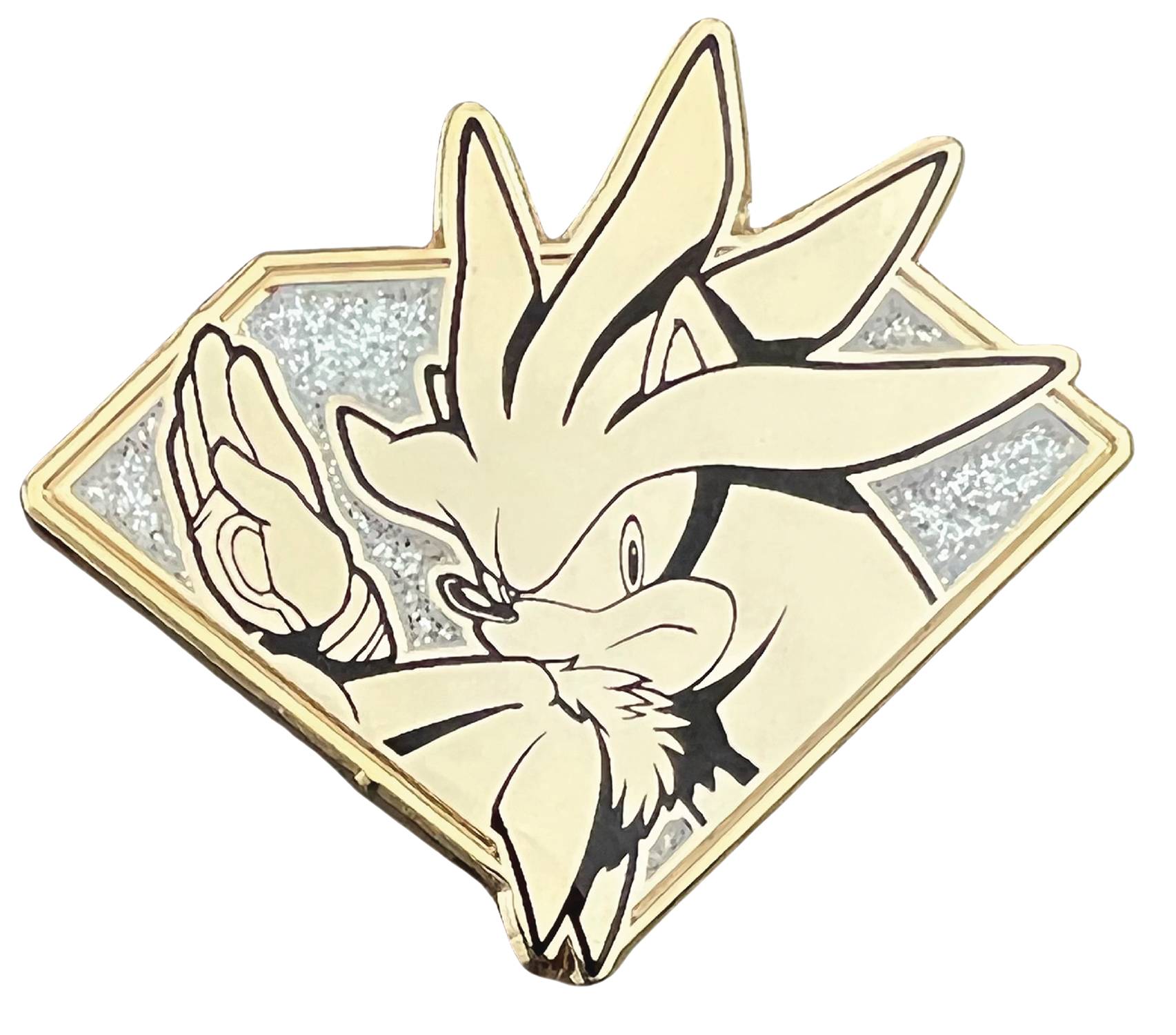 JUN223124 - SONIC THE HEDGEHOG SILVER EMERALD SERIES PIN
