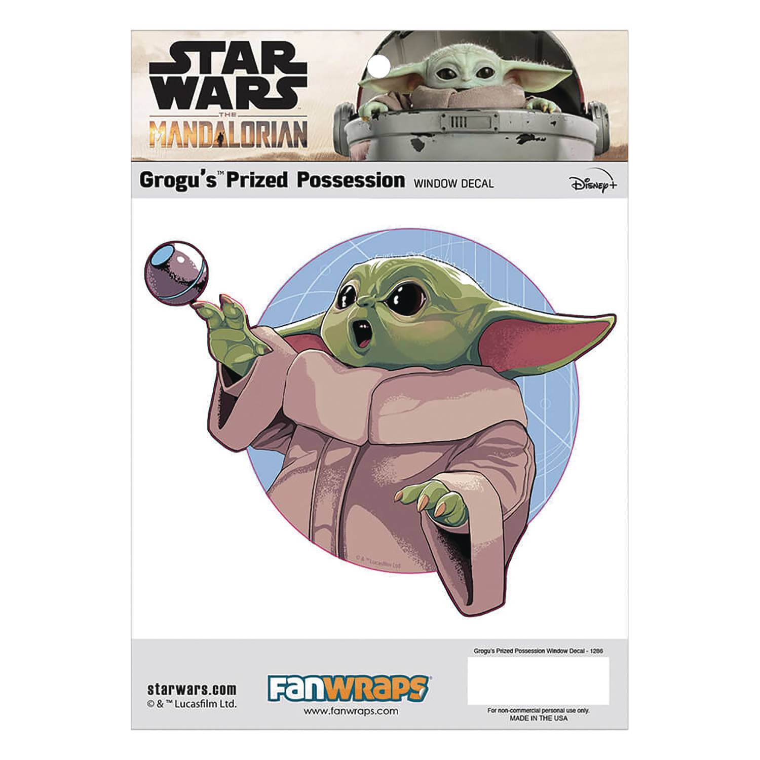 MAR228499 SW GROGU PRIZED POSSESSION WINDOW DECAL Previews World