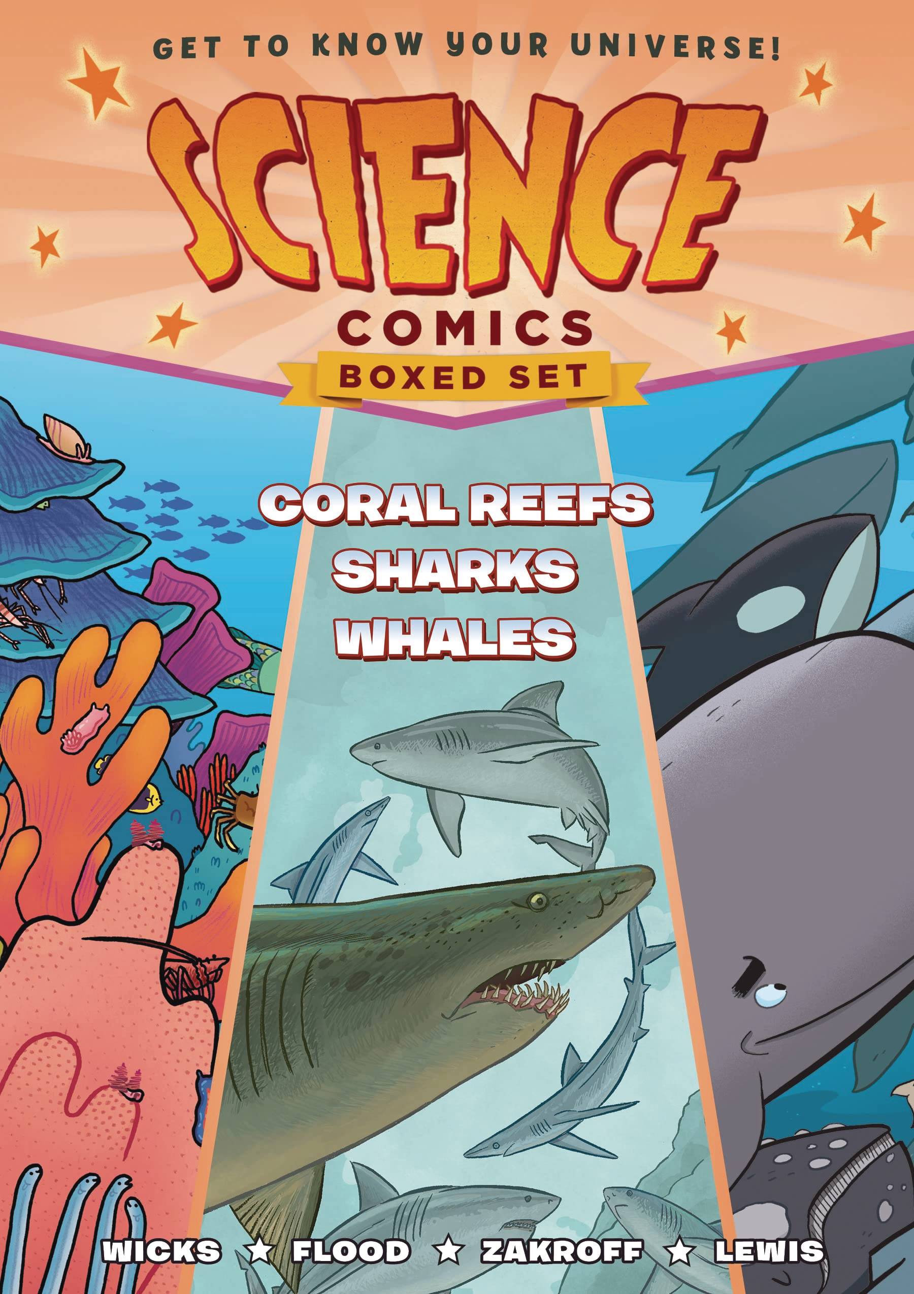 SCIENCE COMICS BOXED SET CORAL REEFS SHARKS WHALES