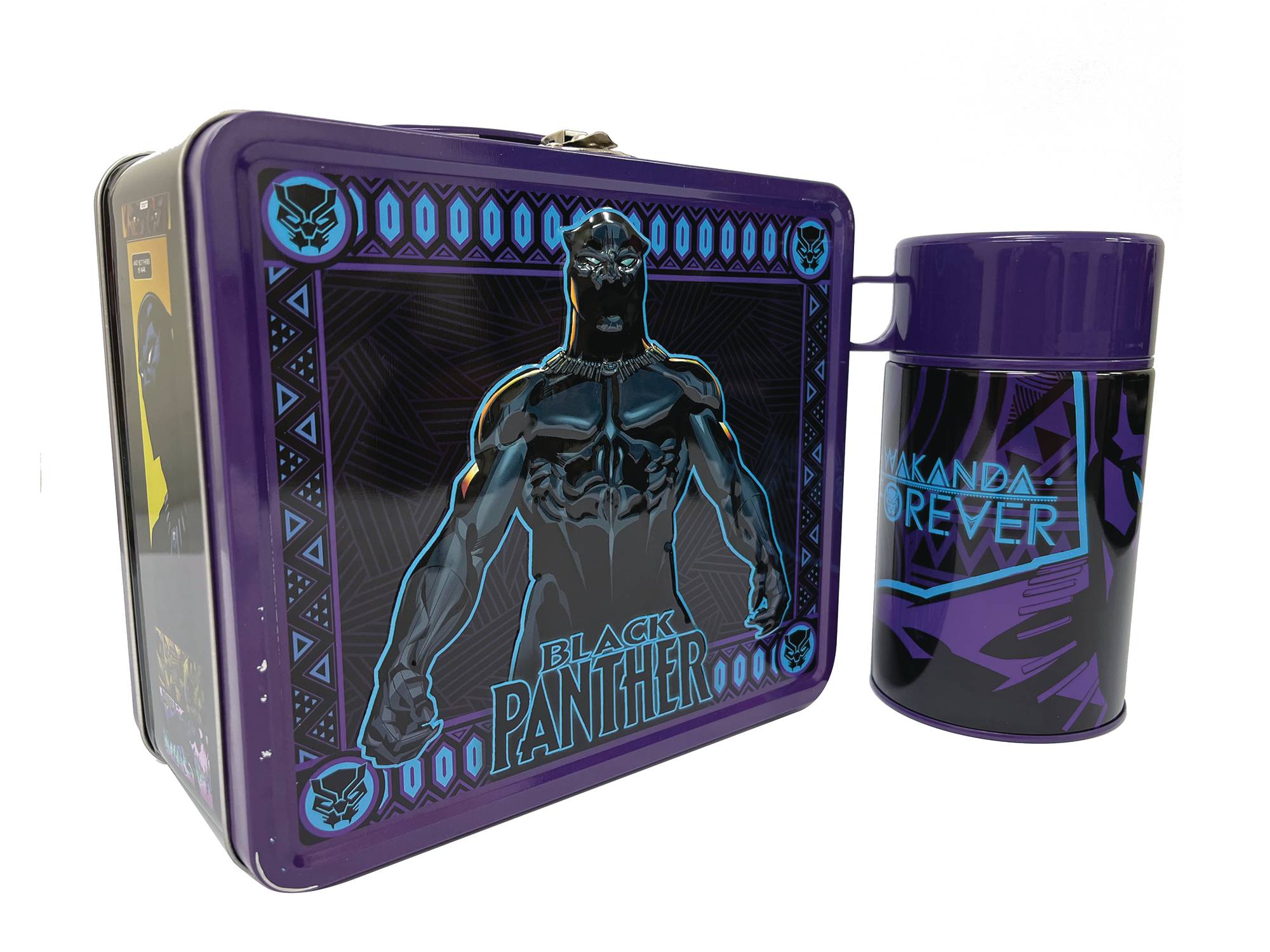 TIN TITANS MARVEL BLACK PANTHER PX LUNCHBOX & BEV CONTAINER