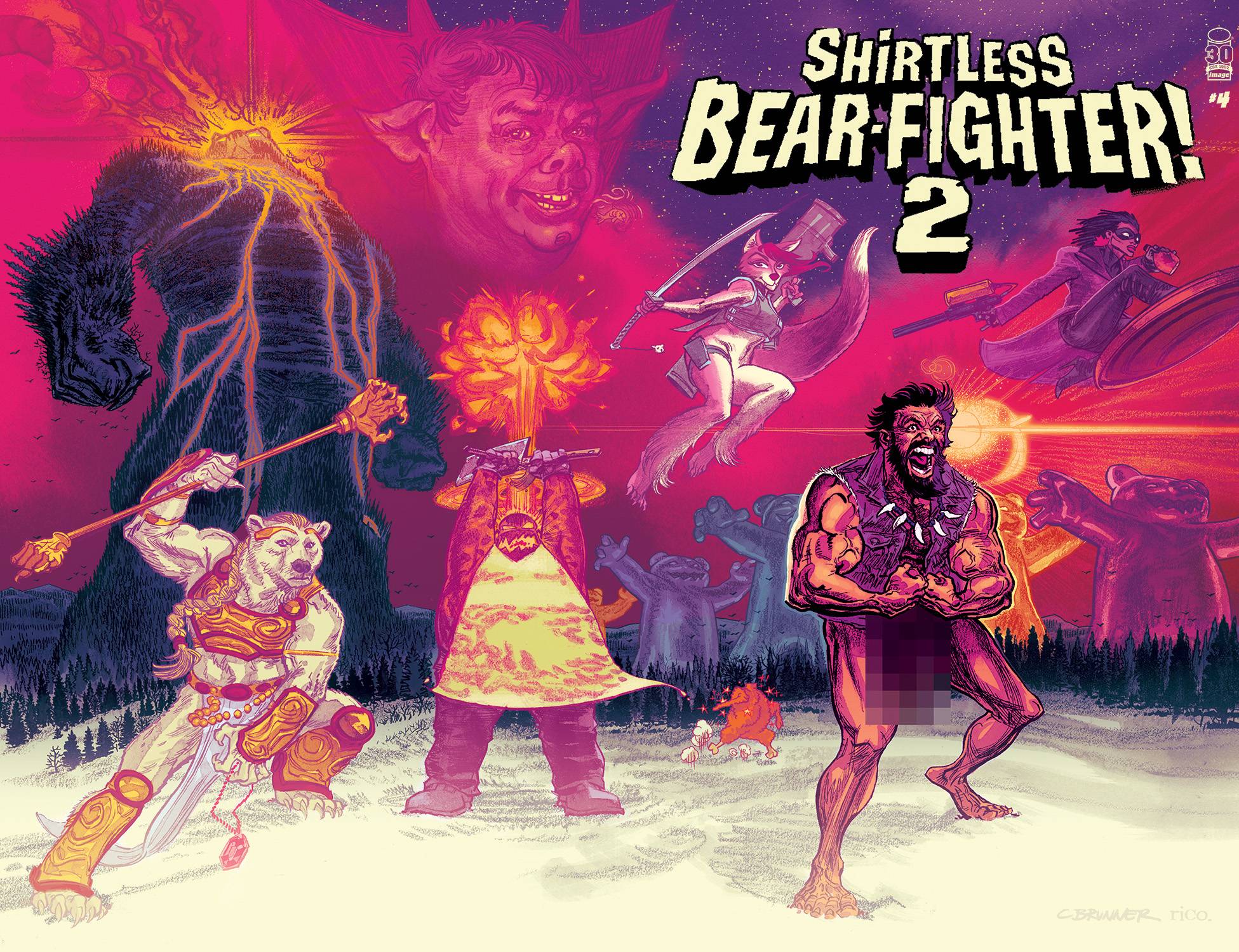 SHIRTLESS BEAR-FIGHTER 2 #4 (OF 7) CVR B BRUNNER