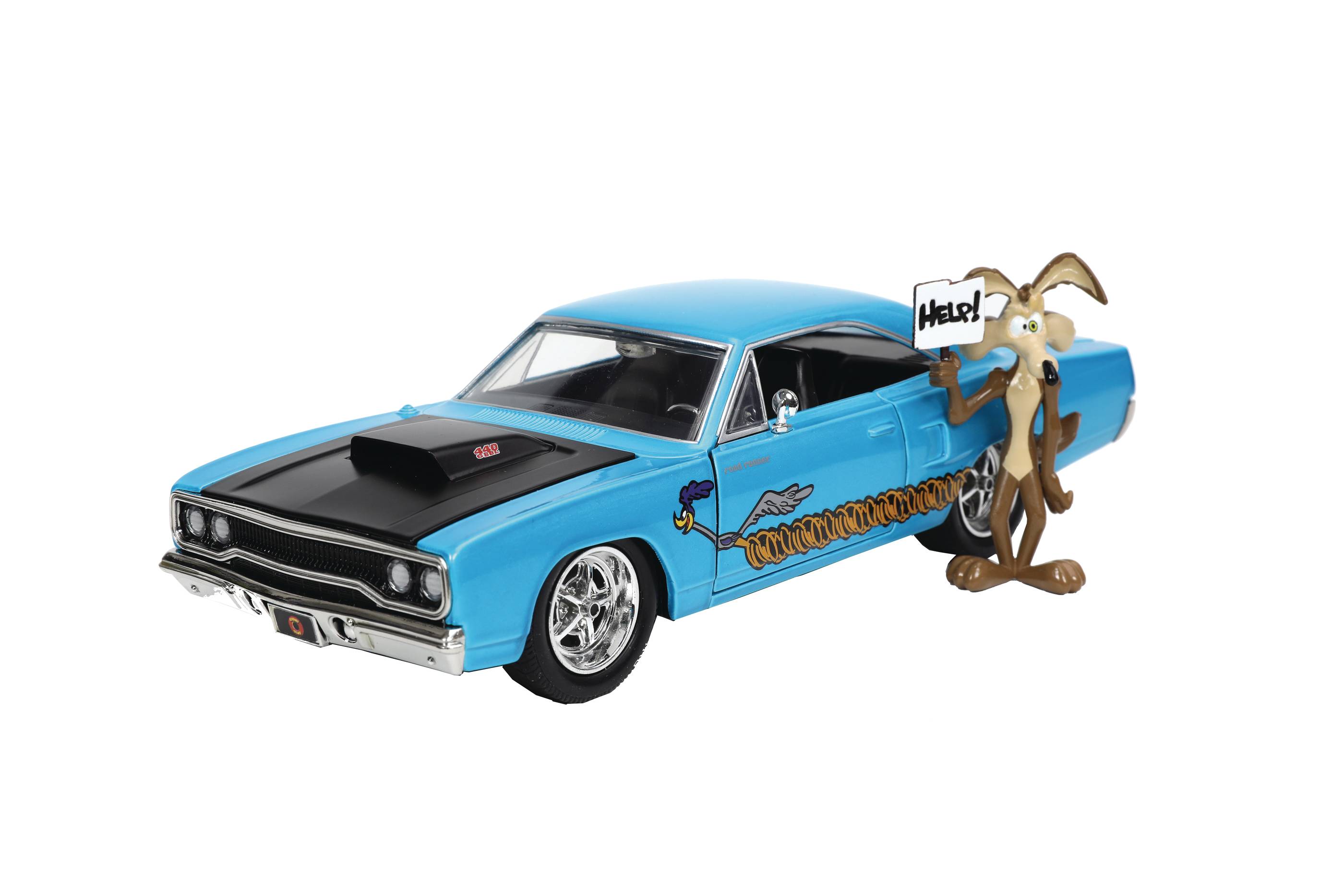 HWR 70 PLYMOUTH ROAD RUNNER/WILE E COYOTE 1/24 DIE-CAST VEH