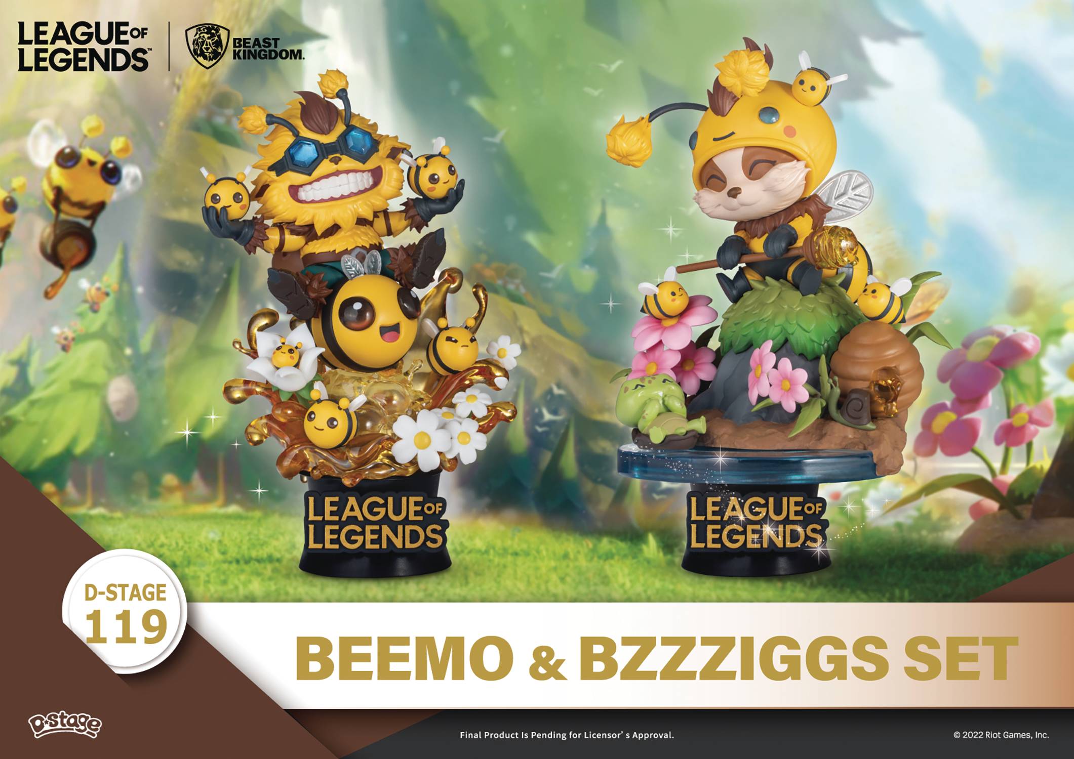 LEAGUE OF LEGENDS DS-119 BEEMO & BZZZIGGS DIORAMA 6IN SET (C