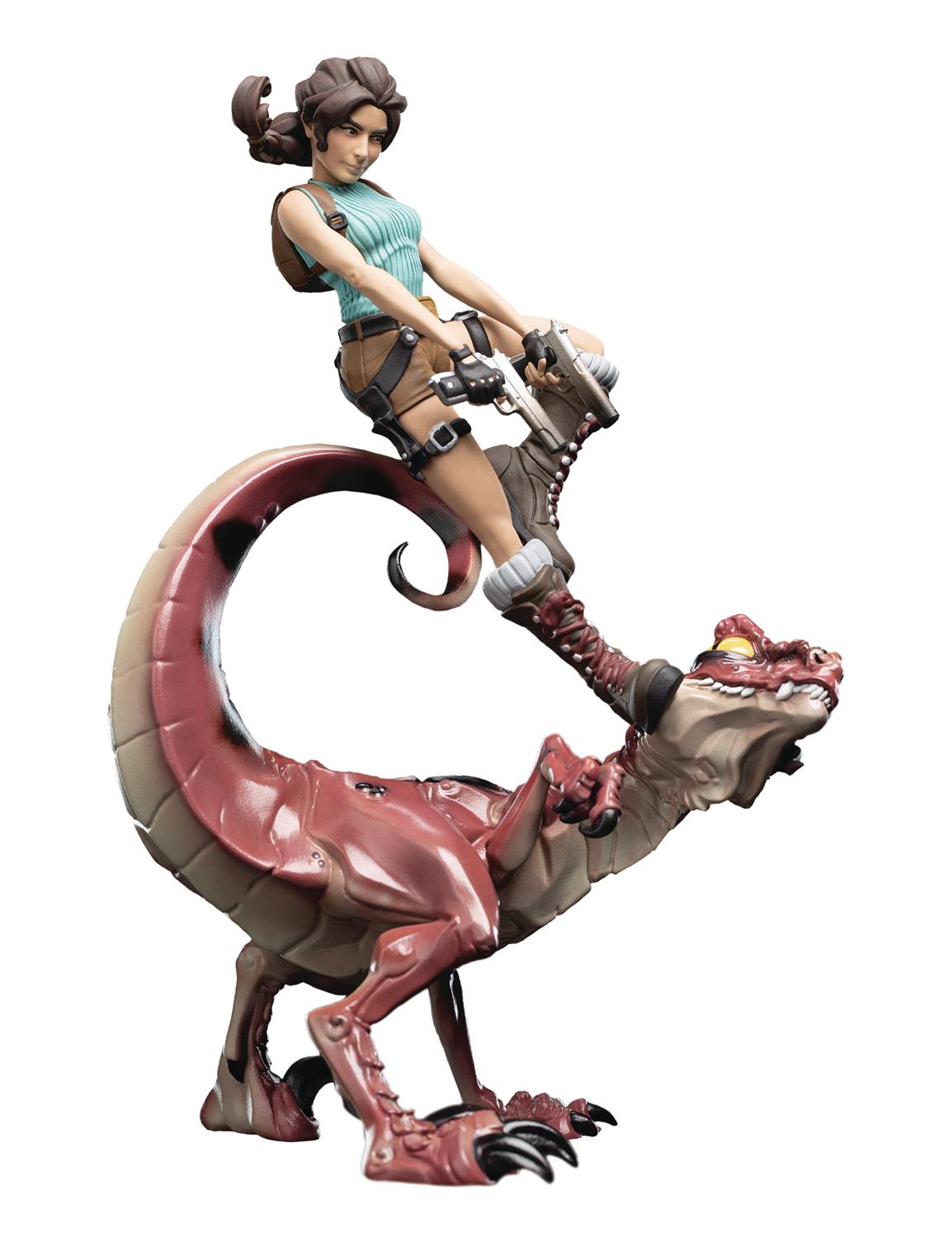 MINI EPICS TOMB RAIDER LARA CROFT & RAPTOR VINYL FIG  (