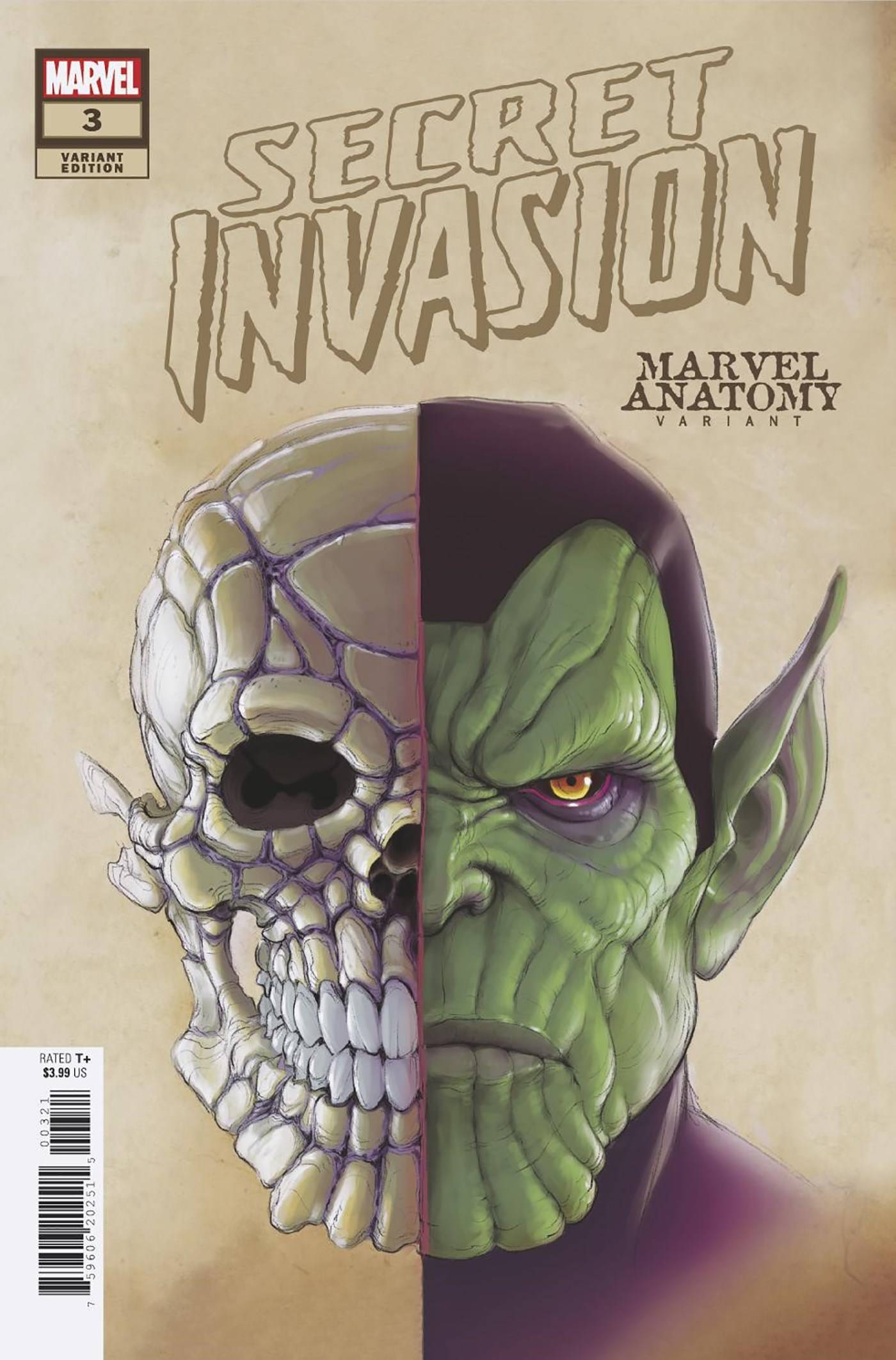 OCT221156 - SECRET INVASION #3 (OF 5) MARVEL ANATOMY LOBE VAR - Previews  World