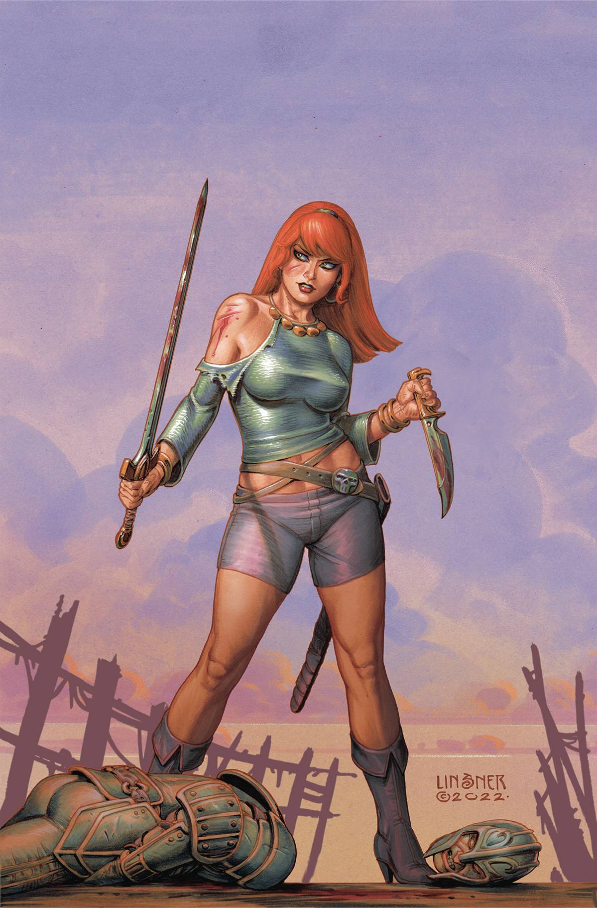 OCT220696 - IMMORTAL RED SONJA #9 CVR K LINSNER LTD VIRGIN - Previews World
