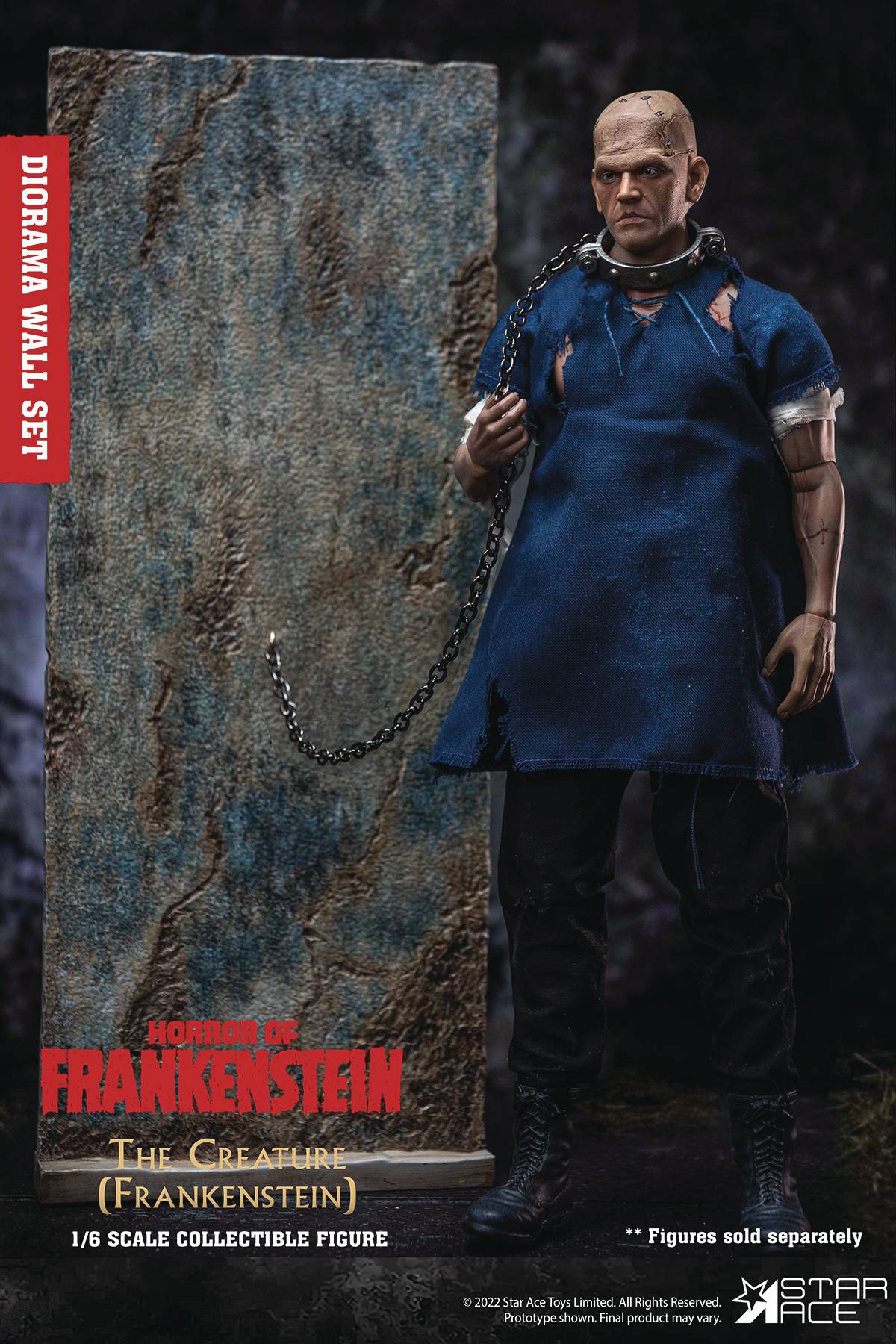 HORROR OF FRANKENSTEIN THE CREATURE POLYRESIN WALL SET