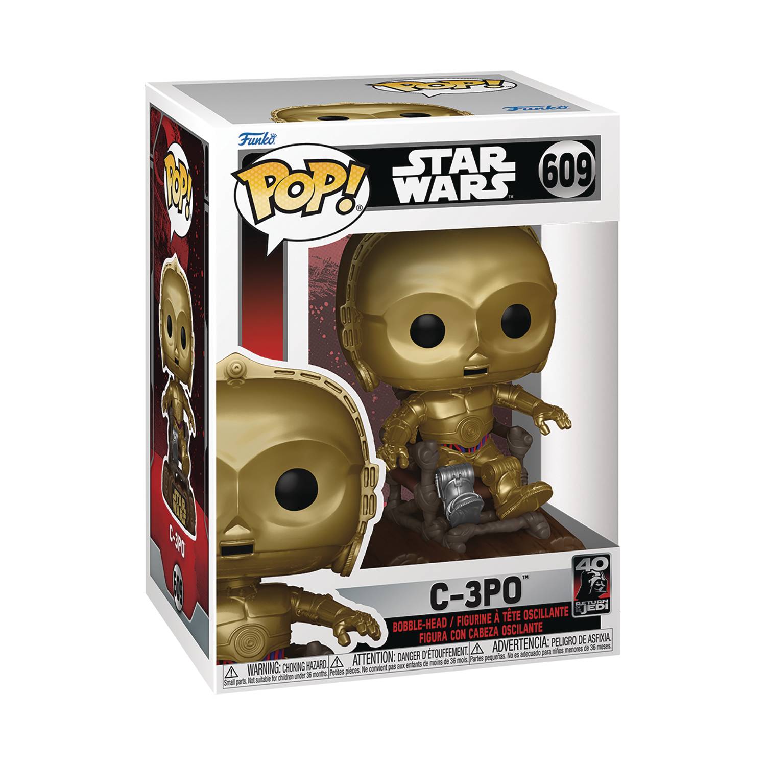 POP STAR WARS RETURN OF THE JEDI 40TH C3PO IN CHAIR VIN FIG