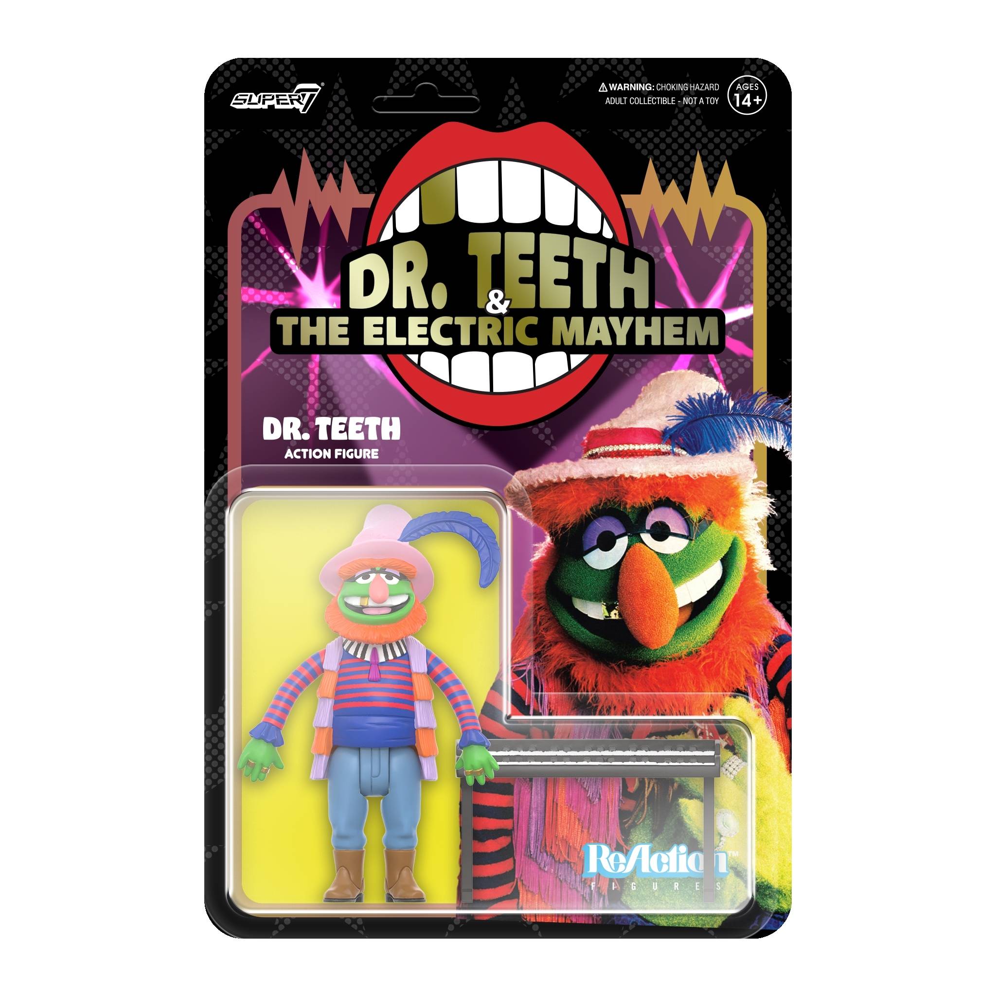 MUPPETS ELECTRIC MAYHEM BAND W1 DR TEETH REACTION FIG