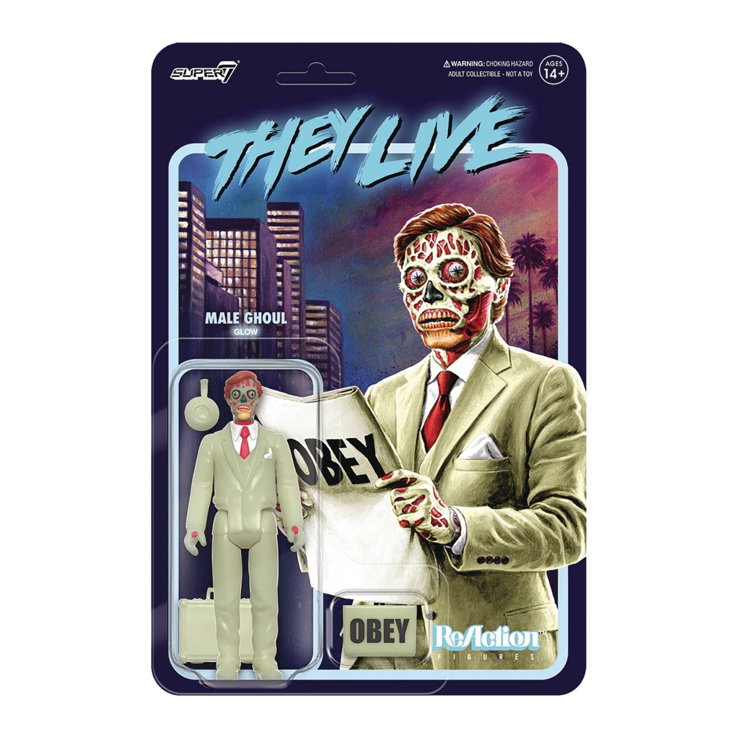 THEY LIVE W2 MALE GHOUL GLOW REACTION FIG