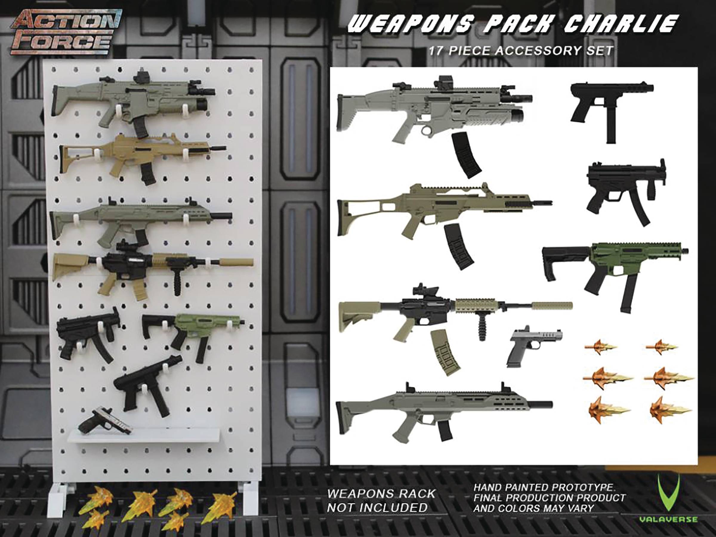 ACTION FORCE SERIES 2 WEAPONS PACK CHARLIE 1/12 SCALE AF (NE
