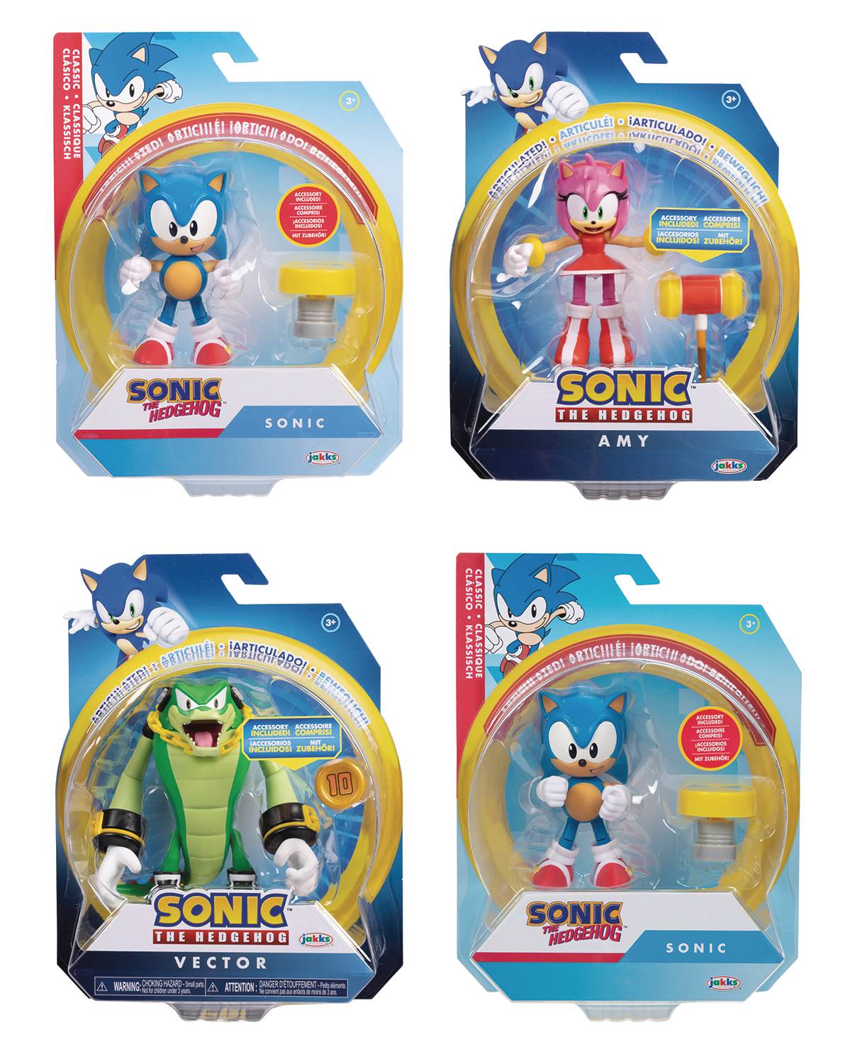 Sonic the Hedgehog 4-Inch Action Figures with Accessory Wave 10 Case of 6