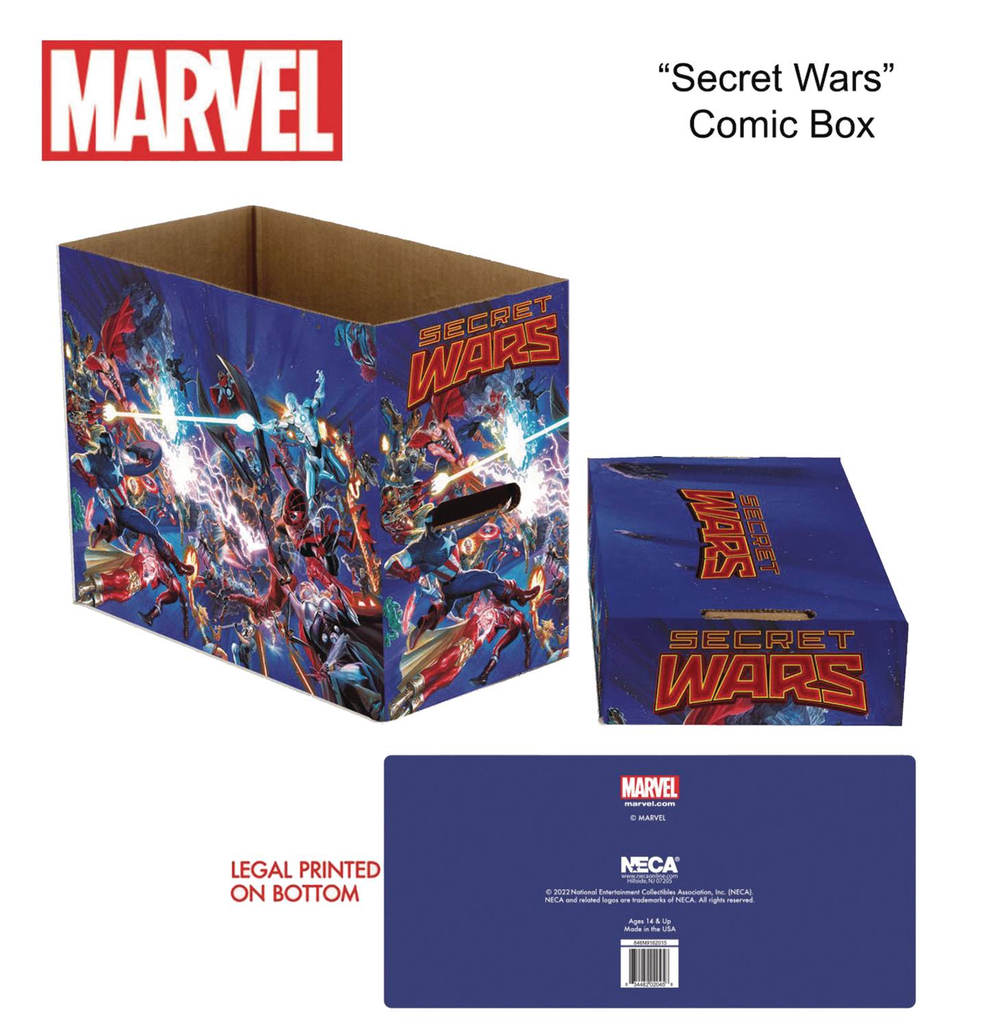 SEP228030 - MARVEL SECRET WARS 5PK SHORT COMIC STORAGE BOX
