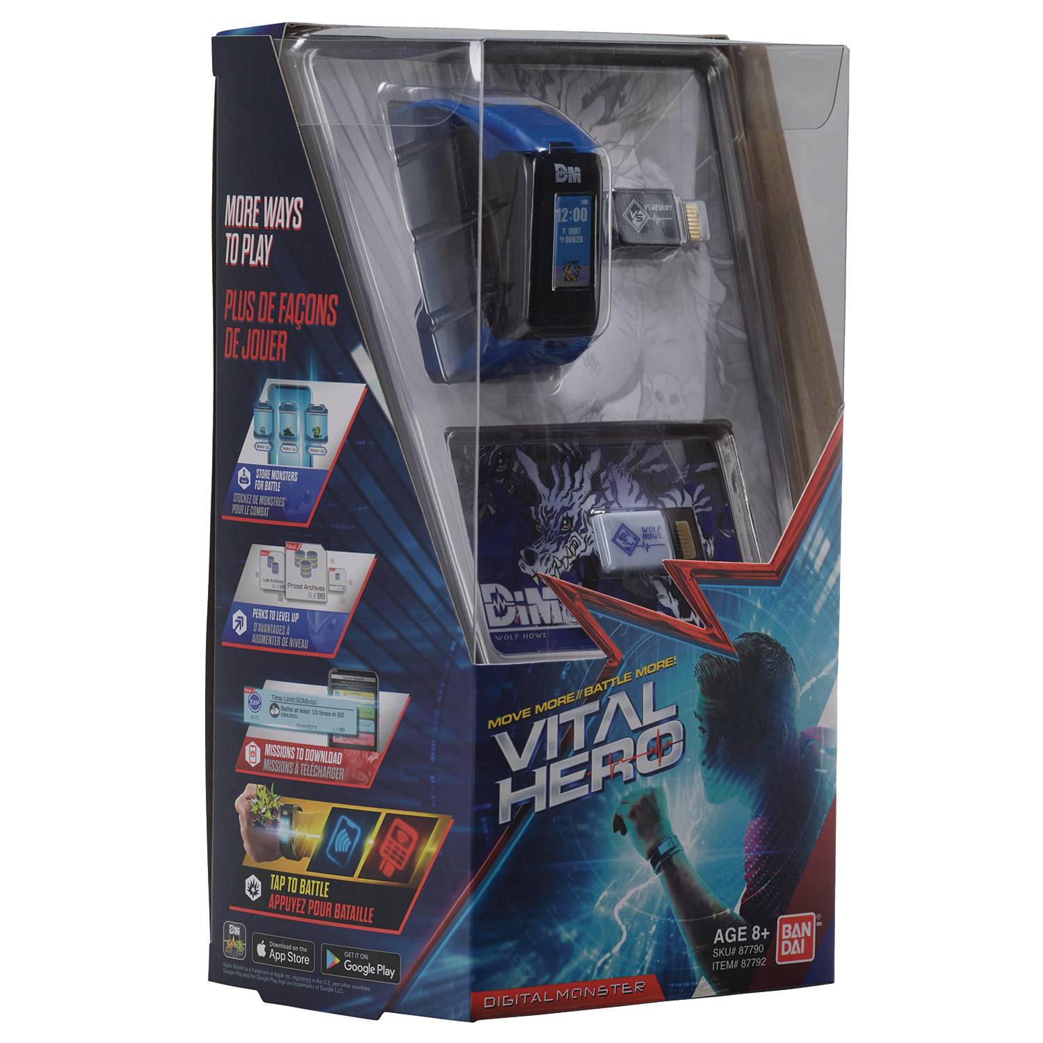 SEP228038 VITAL HERO DIGIMON INTERACTIVE WEARABLE BAND BLUE VER