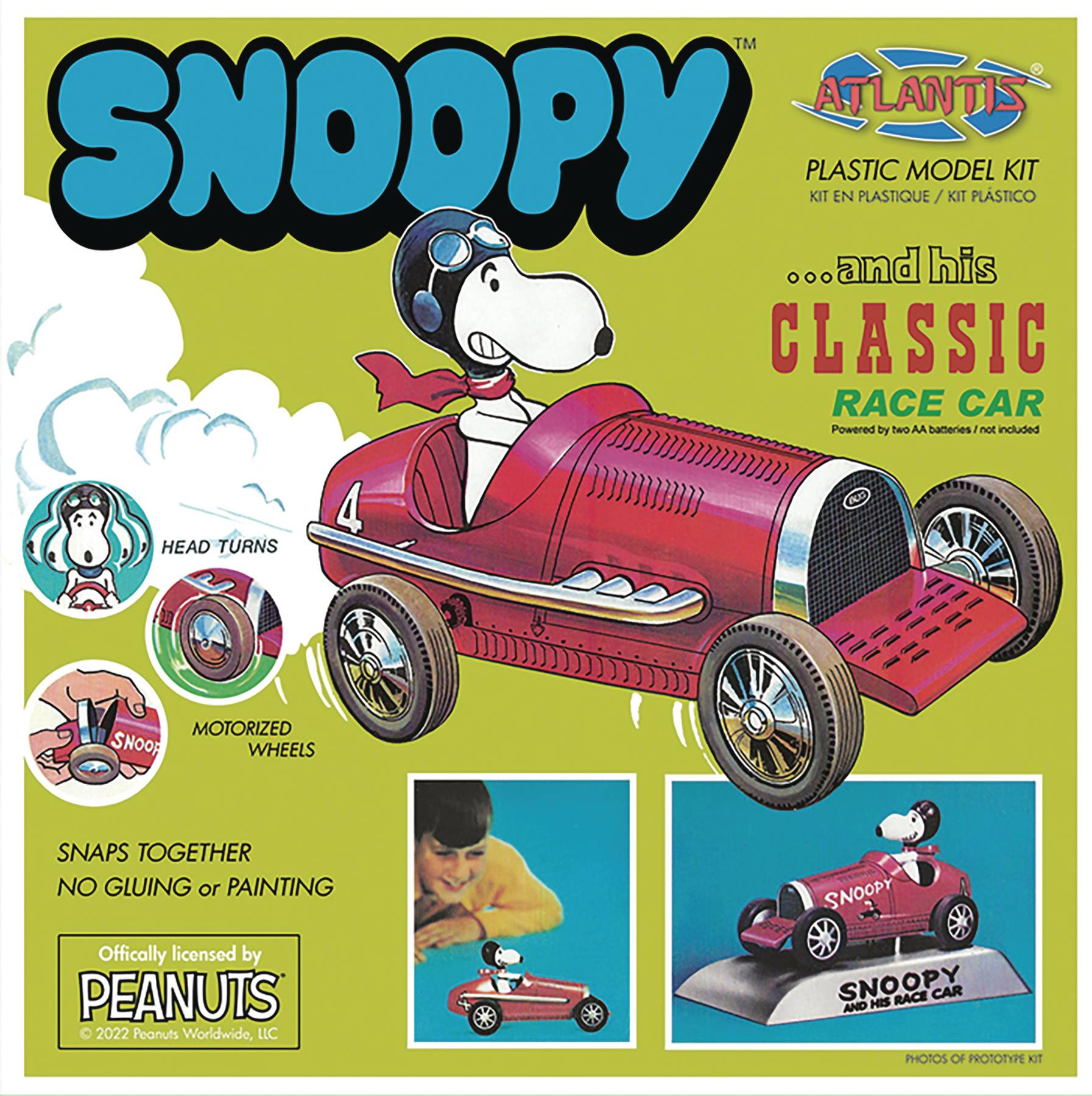 SNOOPY AND HIS RACE CAR MOTORIZED MODEL KIT  (OCT228154