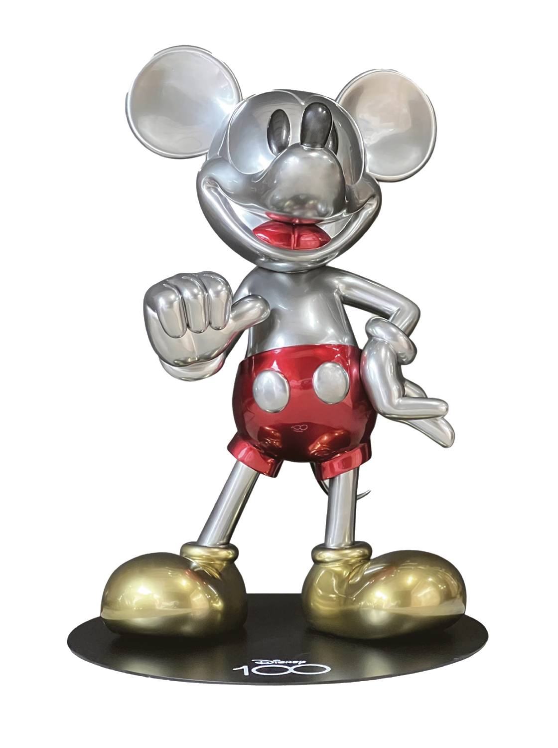 DISNEY 100 YEARS MC-080 PLATINUM MICKEY 40IN STATUE  (C