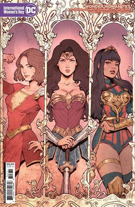 JAN233253 - WONDER WOMAN #797 CVR D MHAN SHAZAM FURY GODS MOVIE CARD VAR -  Previews World