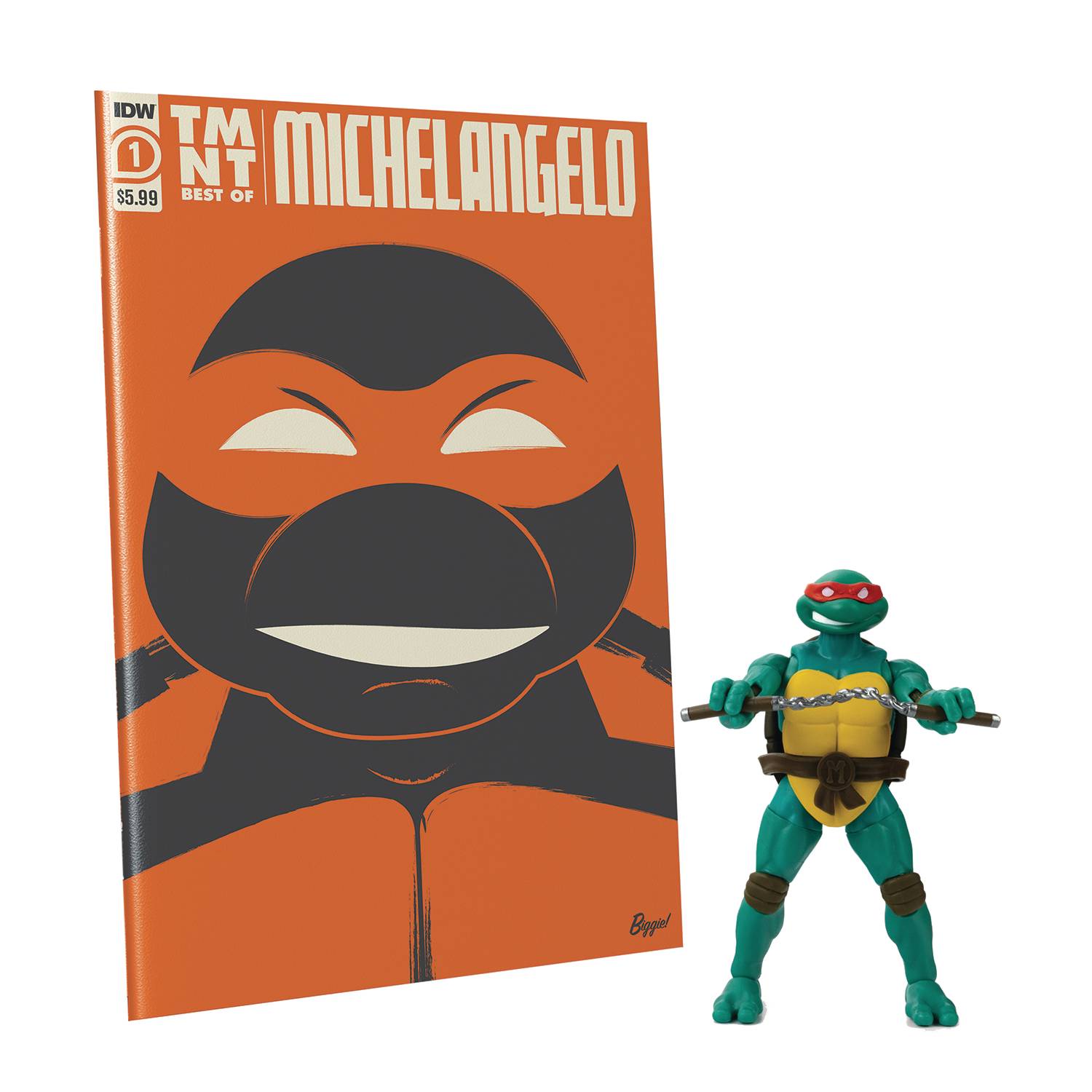JAN238611 - TMNT BEST OF MICHANGELO IDW COMIC BOOK & BST AXN 5IN AF (NET - Previews World JAN238611 - TMNT BEST OF MICHANGELO IDW COMIC BOOK & BST AXN 5IN AF (NET - Previews World
