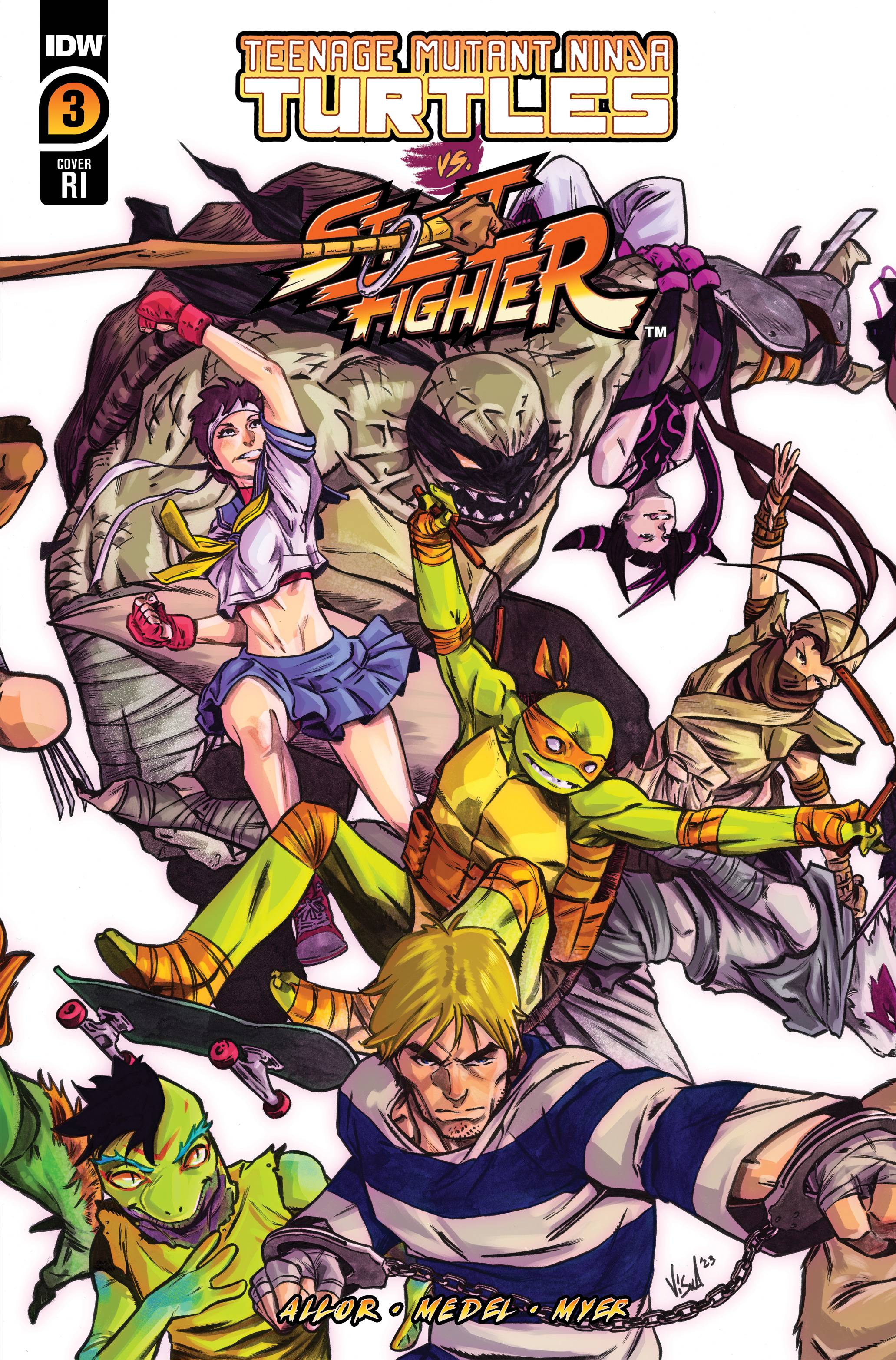 82771403153900341 | TMNT VS STREET FIGHTER @3 (OF 5) COVER D 25 COPY INCV FEDERICI | IDW  