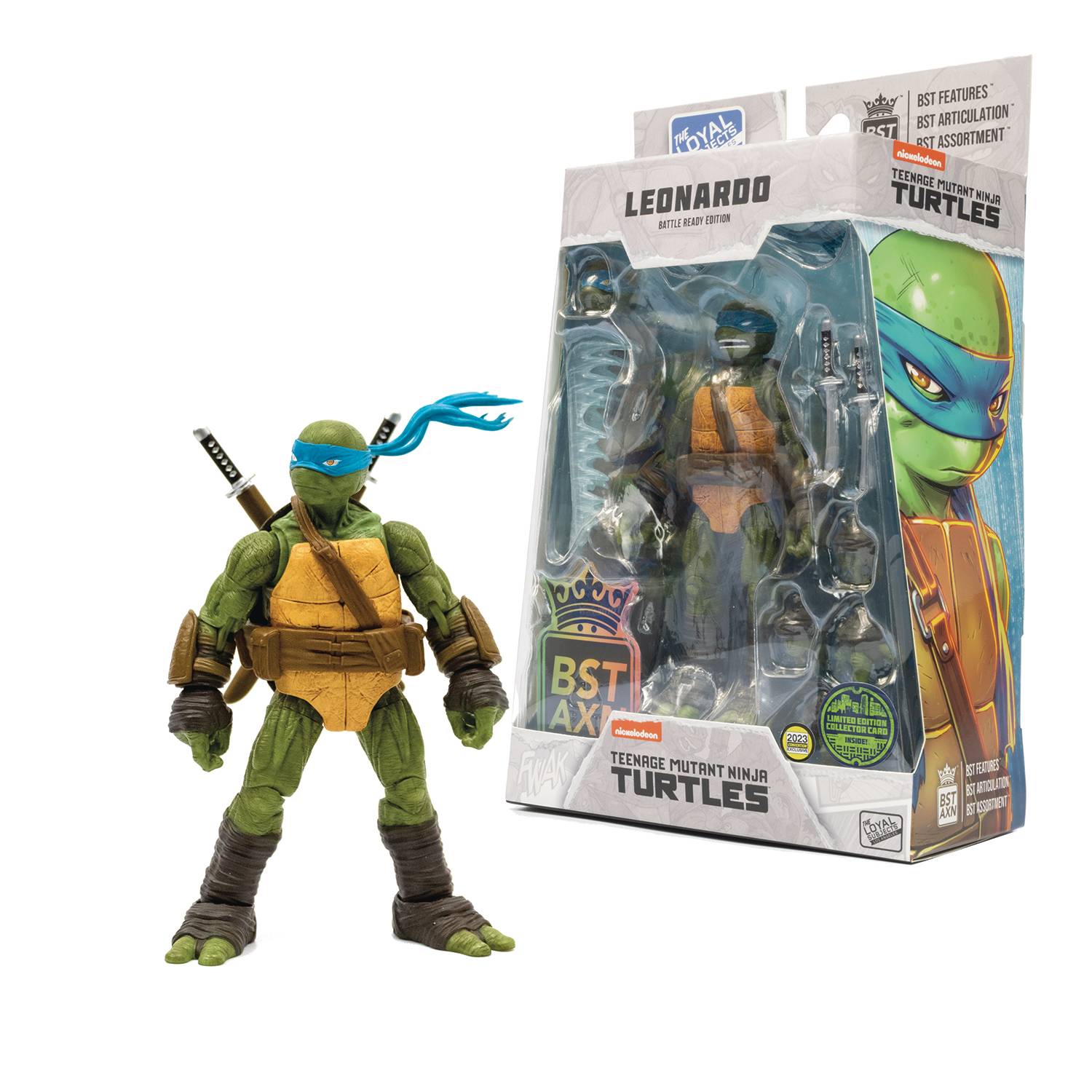 SDCC 2023 TMNT BST AXN LEONARDO PX COMIC 5IN AF