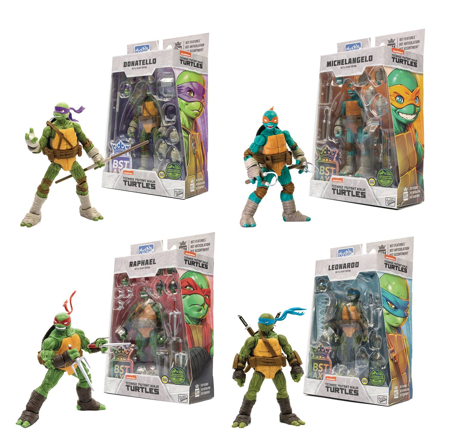 SDCC 2023 TMNT BST AXN COMIC PX 5IN AF 4PC ASST