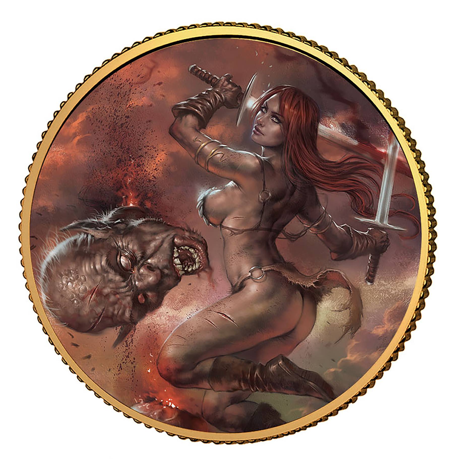 RED SONJA GOLD COLL COIN #4 PARRILLO
