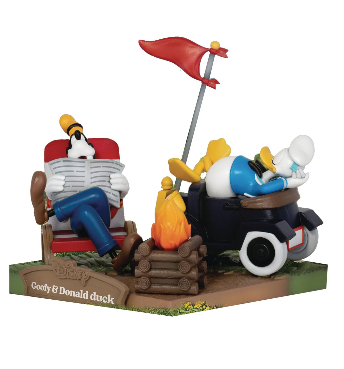 DISNEY CAMPSITES SER DS-145 GOOFY & DONALD STAGING STATUE (N