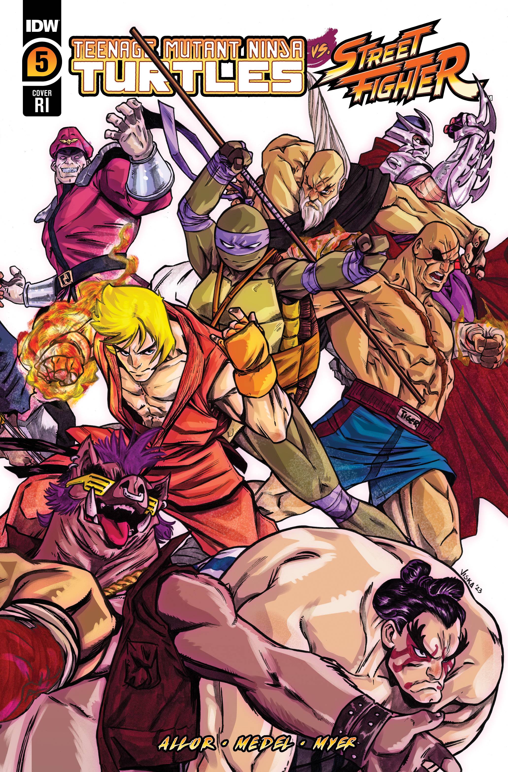 JAN238526 - TMNT VS STREET FIGHTER #1 (OF 5) CVR A MEDEL - Previews World