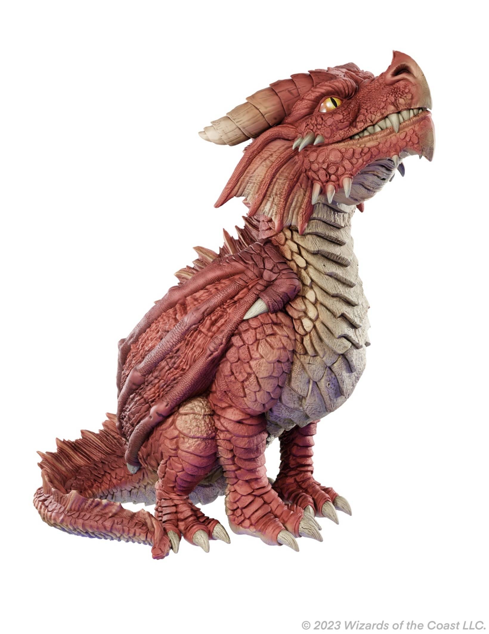 AUG238101 D&D REPLICAS REALMS RED DRAGON WYRMLING FIGURE 50TH ANNIV