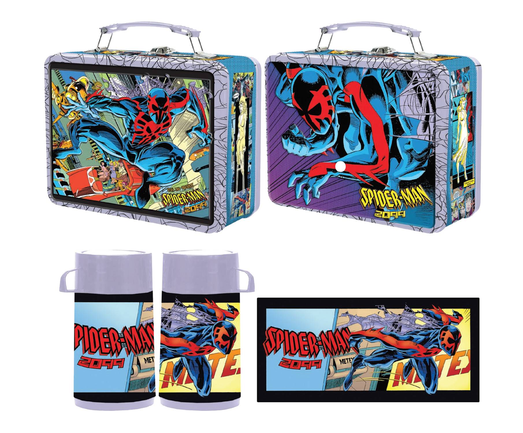 Marvel Spider-Man 6 / 4 Compartment Convertible Bento Tritan Lunch Box -  Blue