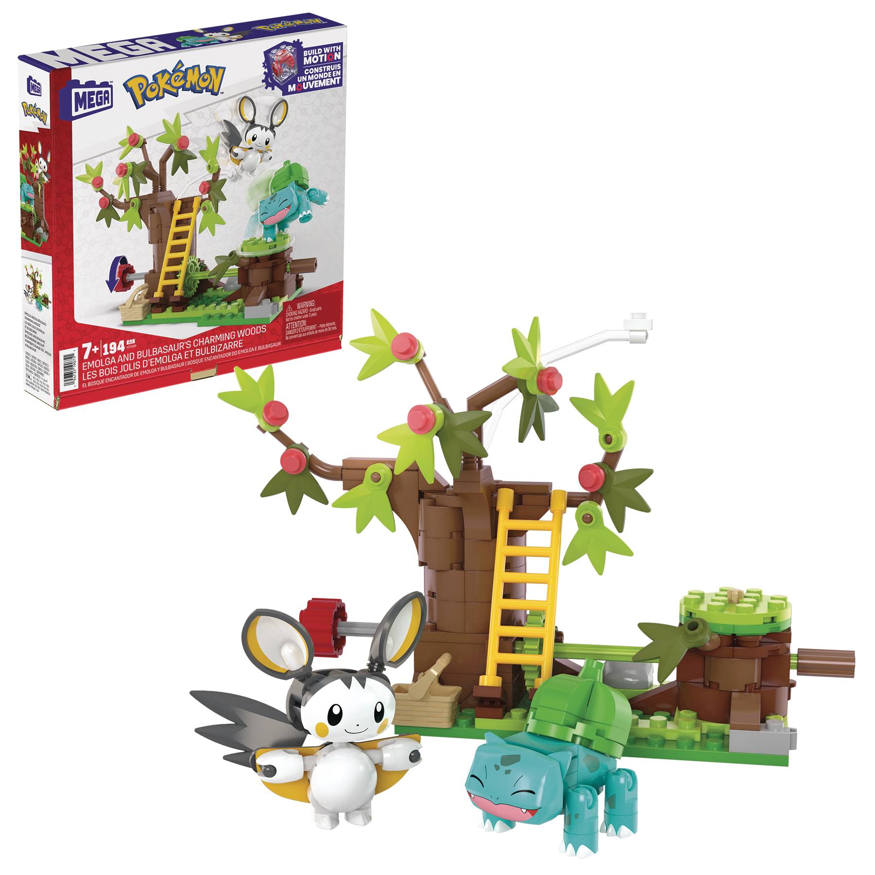 FEB242216 - MEGA CONSTRUX POKEMON EMOLGA & BULBASAURS CHARMING WOODS SET -  Previews World