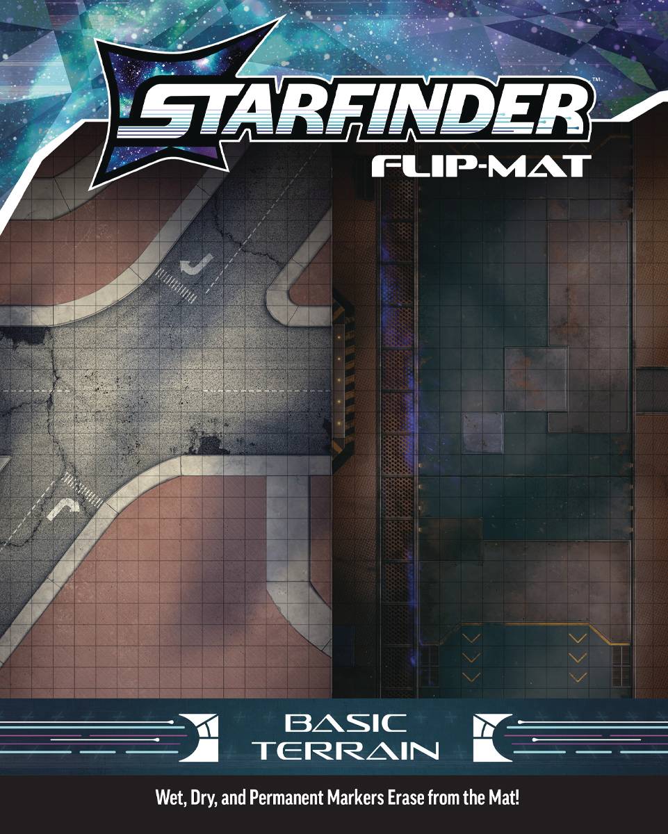JUL243106 - STARFINDER FLIP-MAT BASIC TERRAIN - Previews World