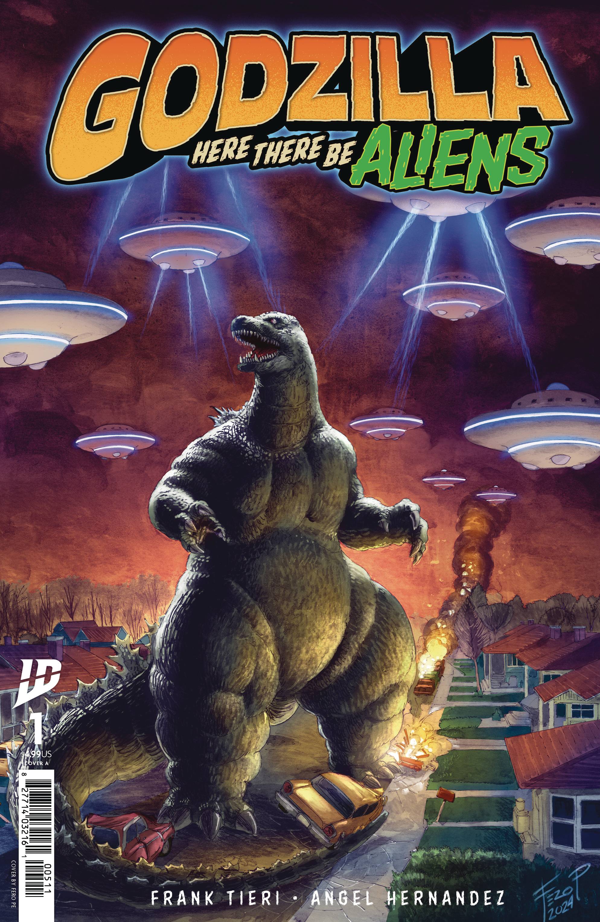 GODZILLA HERE THERE BE ALIENS #1 CVR A PE