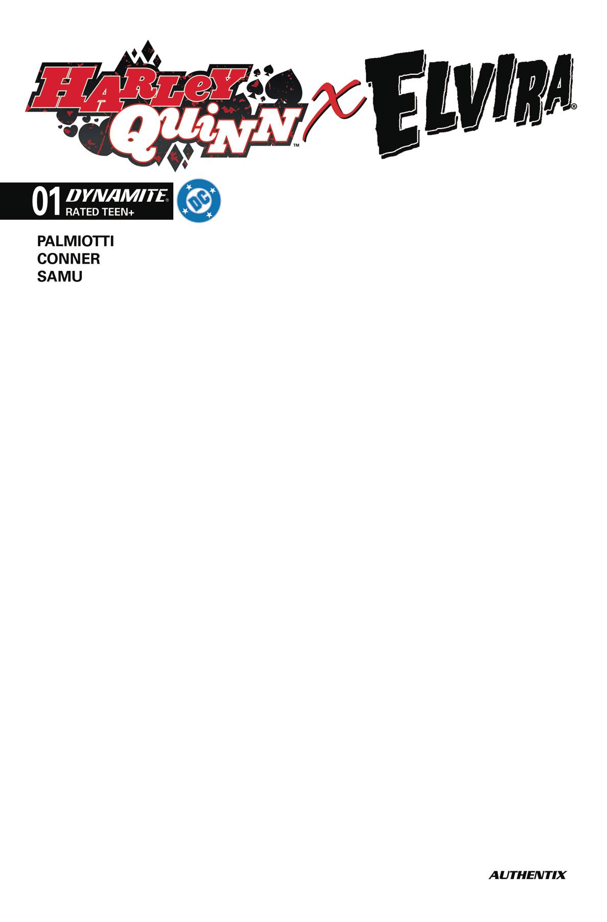 HARLEY QUINN X ELVIRA #1 CVR J BLANK AUTHENTIX - PRE ORDER/ÖN SİPARİŞ [JUN25]