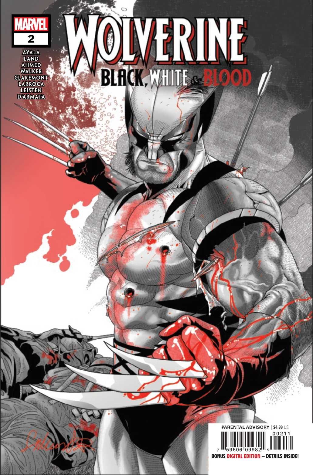 WOLVERINE BLACK WHITE BLOOD #2 (OF 4)