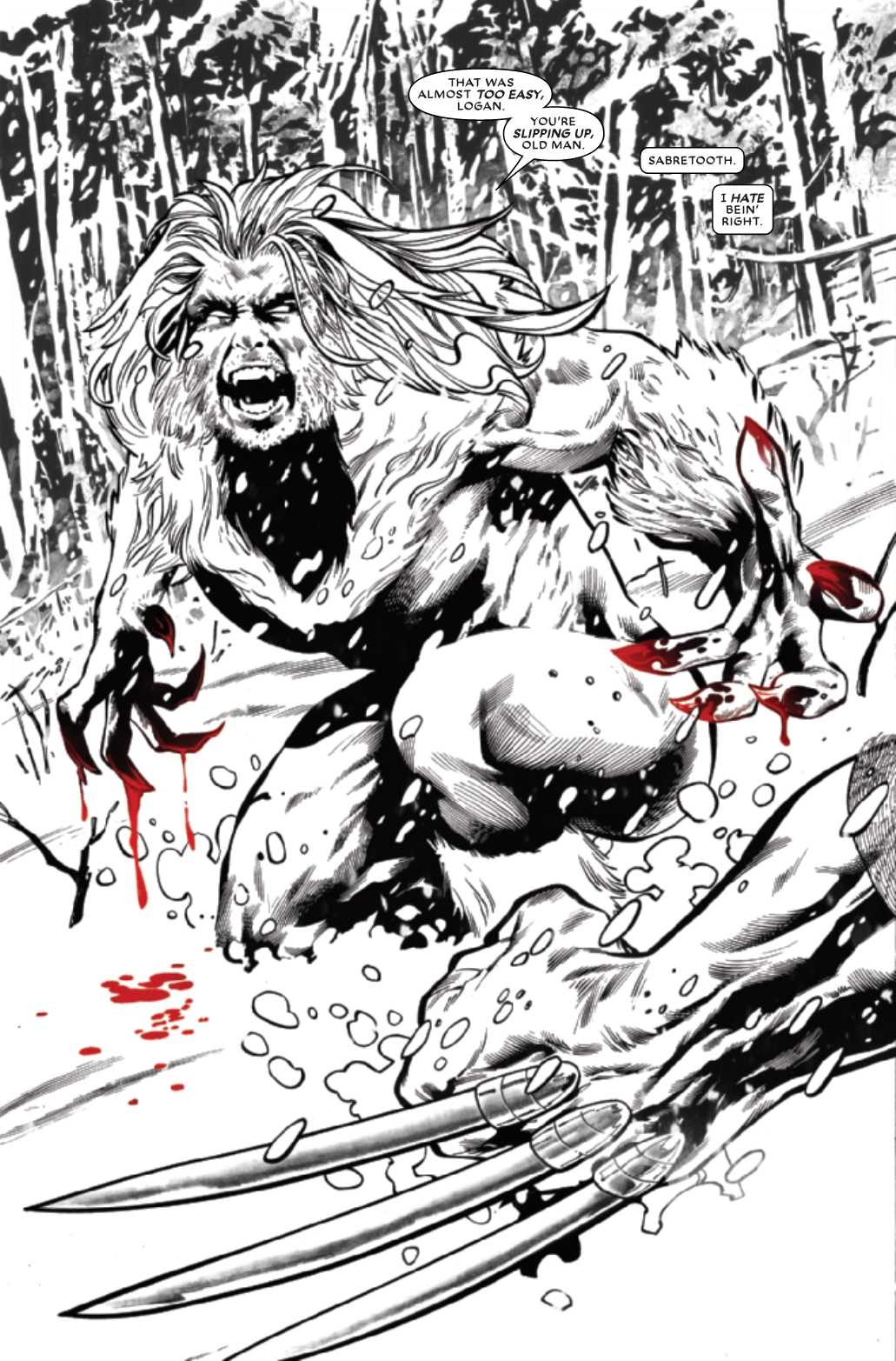 WOLVERINE BLACK WHITE BLOOD #2 (OF 4)