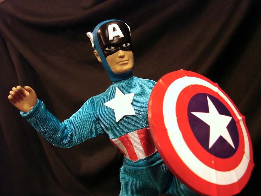 Vintage captain america action figure hotsell