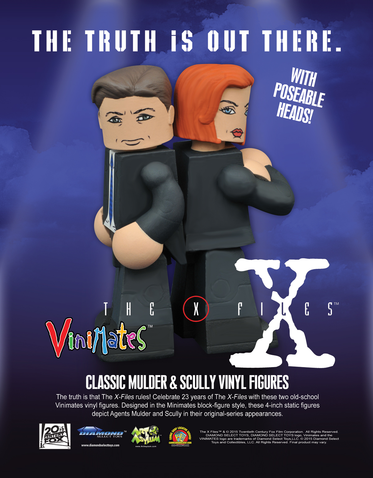 DIAMOND SELECT TOYS The X-Files Mulder Vinimate Action Figure Diamond Comic Distributors OCT152186