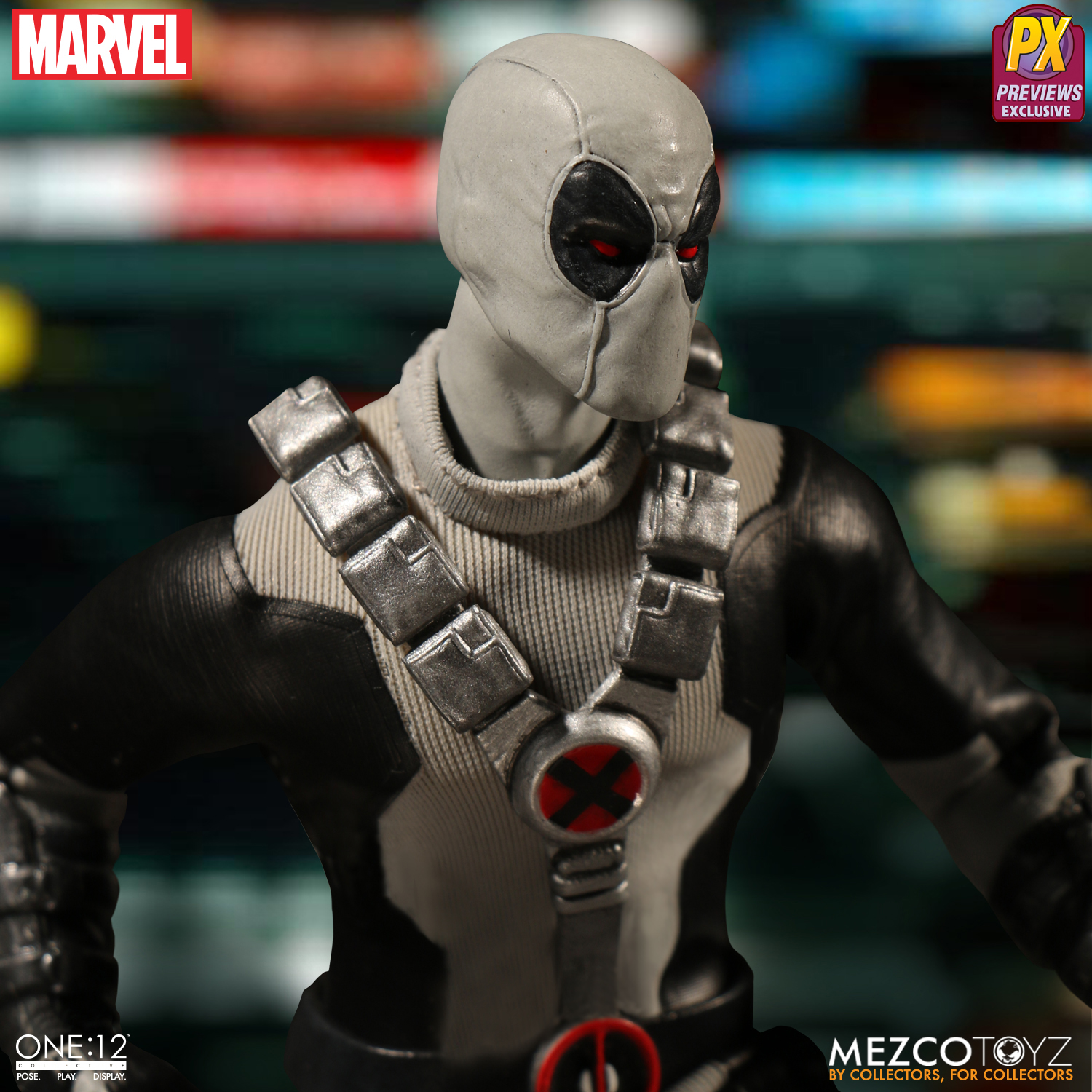 Mezco Toyz Collective One12 X-Force Deadpool PX Action Figure Previews Exclusive 