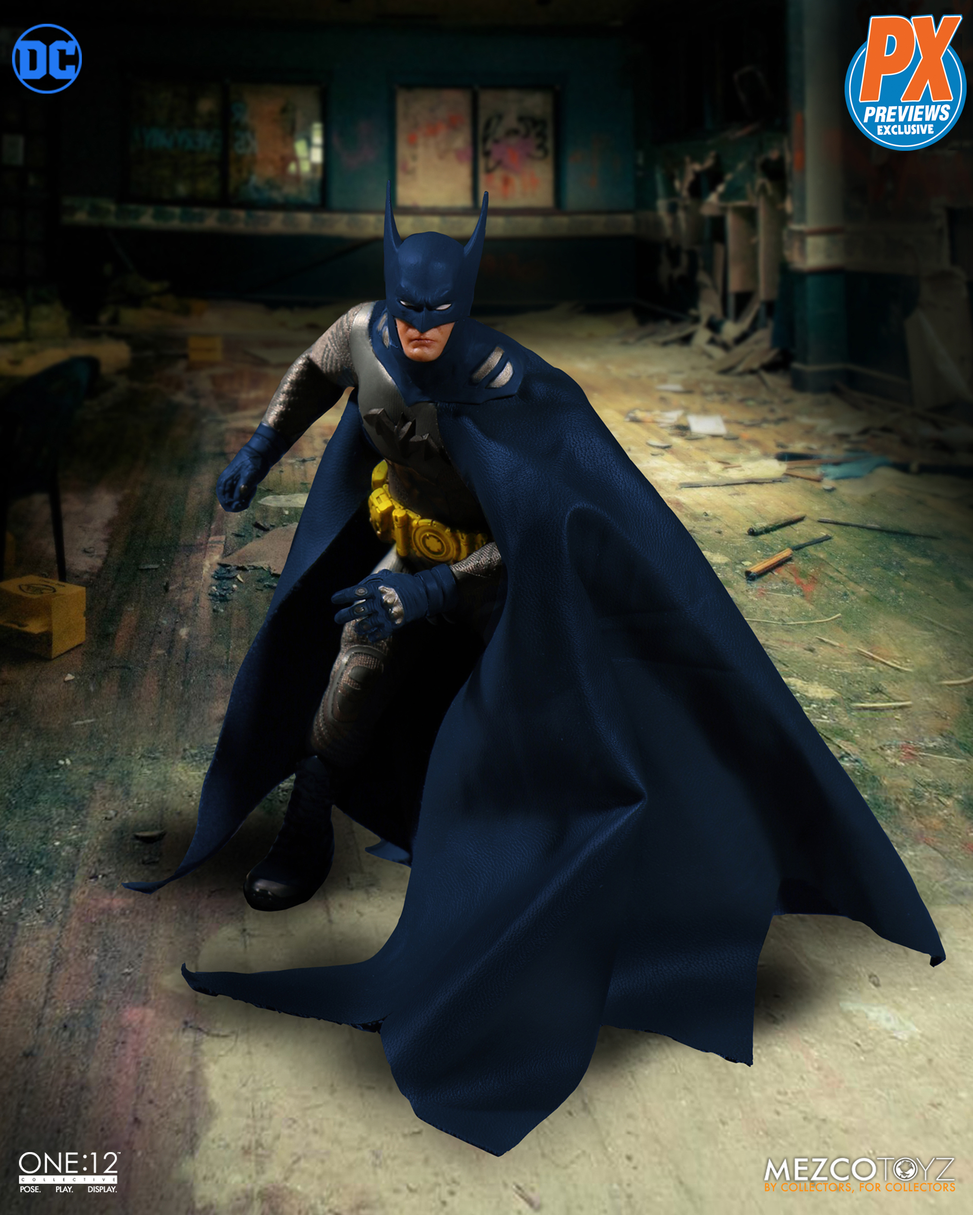 Mezco One:12 Collective DC PX Previews Exclusive Ascending Knight Batman Blue 