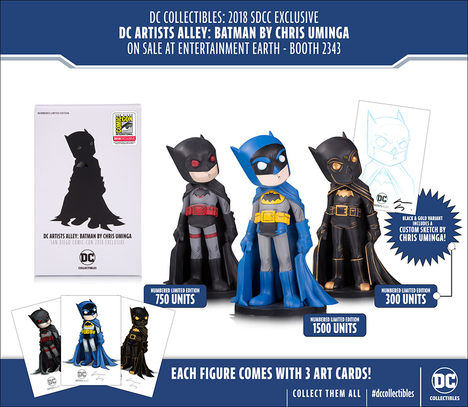 DC Collectibles Displays SDCC Exclusive Batman Vinyl Figures - Previews  World