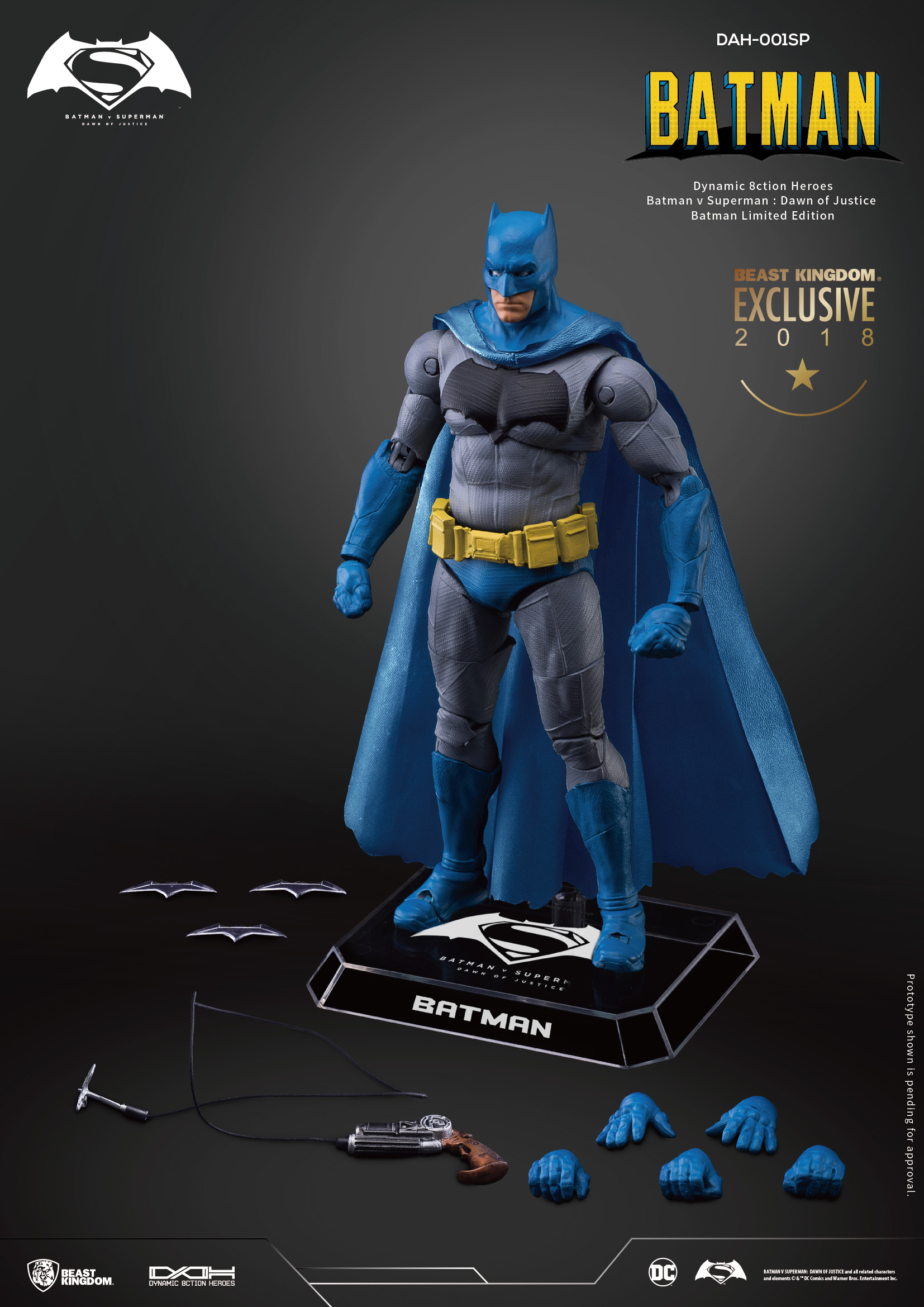 HEROCROSS DC Comics Justice League Toy Figure Batman Superman Wonder Woman A3 for sale online 