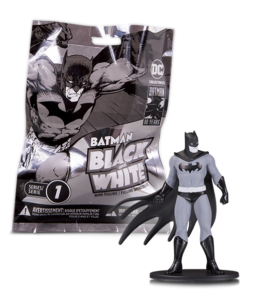 batman black and white mini statues